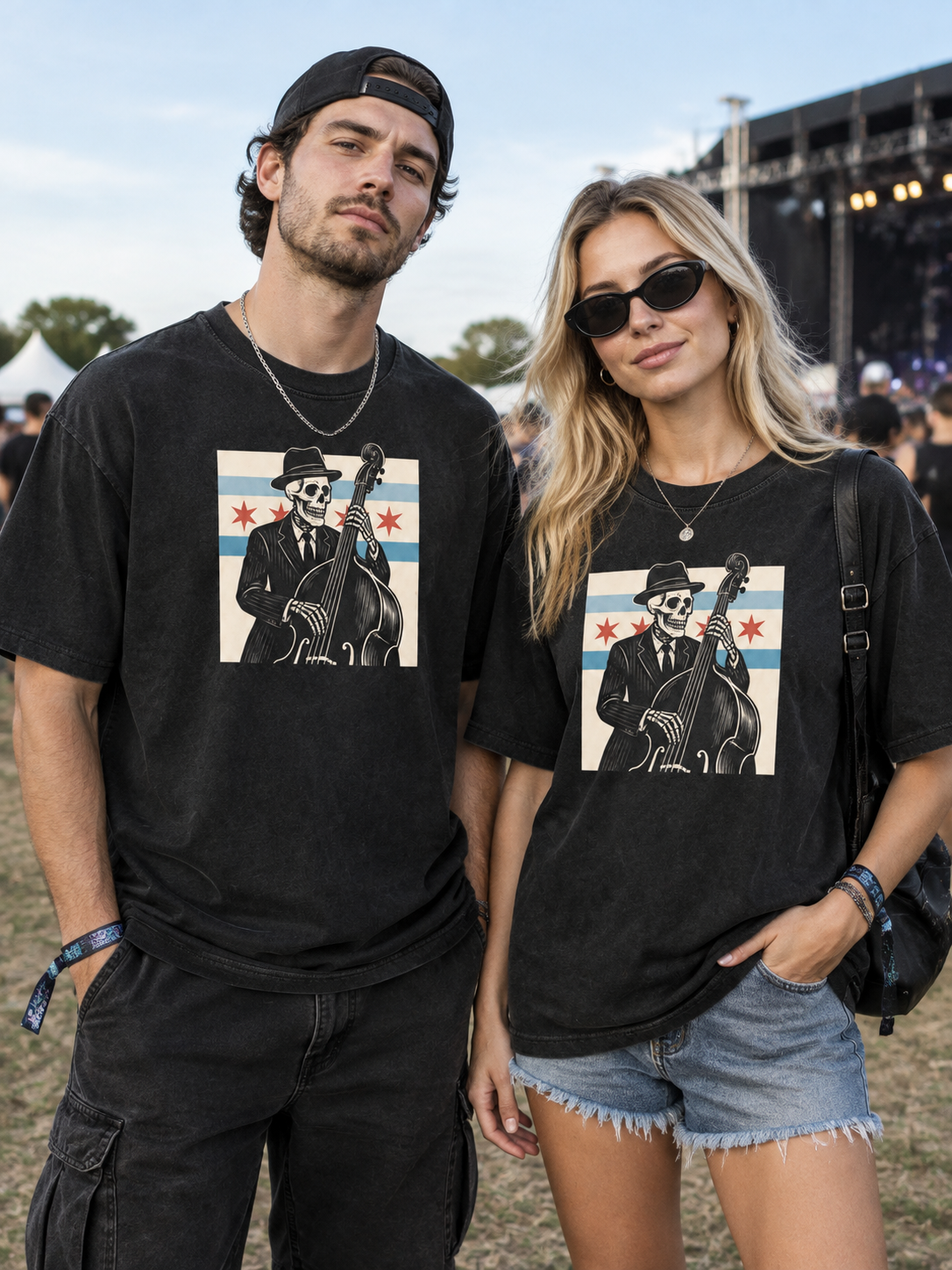 "Bass" Flag Bluesman Graphic Tee