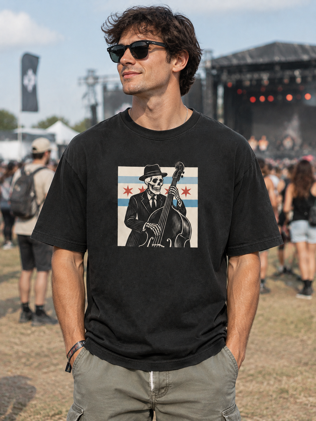 "Bass" Flag Bluesman Graphic Tee