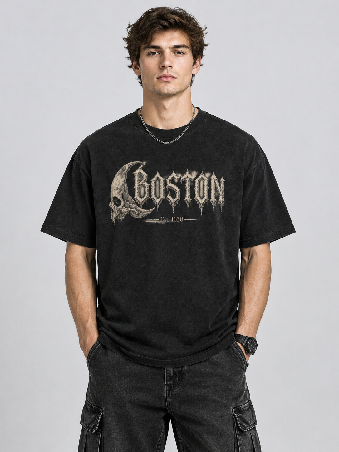 "Boston Blackletter Metal" Graphic Tee