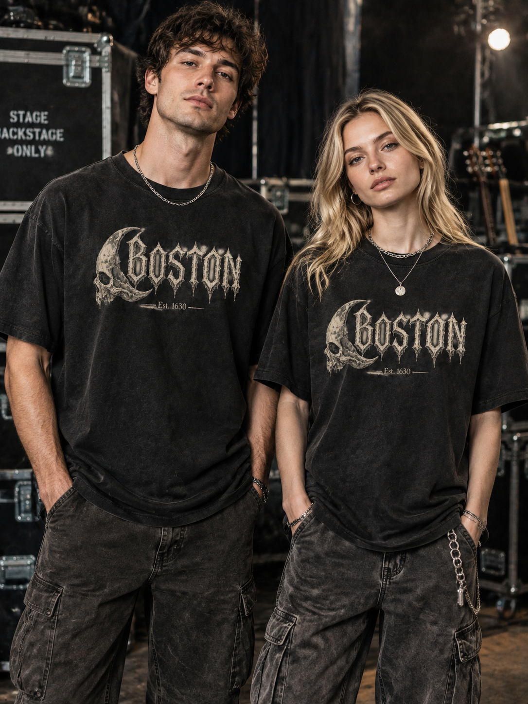 "Boston Blackletter Metal" Graphic Tee
