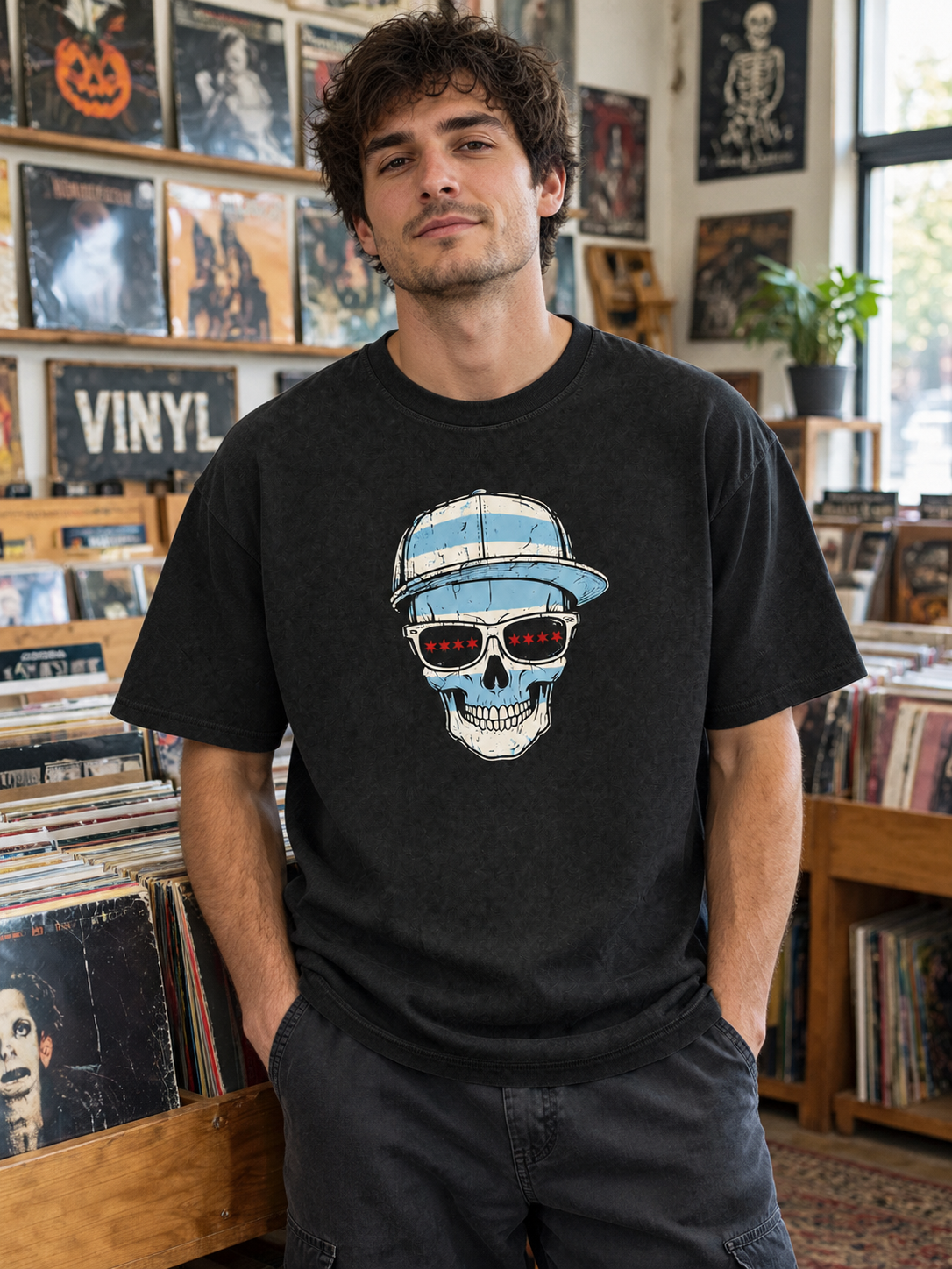 "Cap" Skull Graphic Tee
