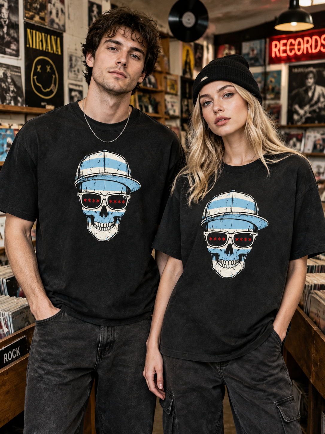 "Cap" Skull Graphic Tee