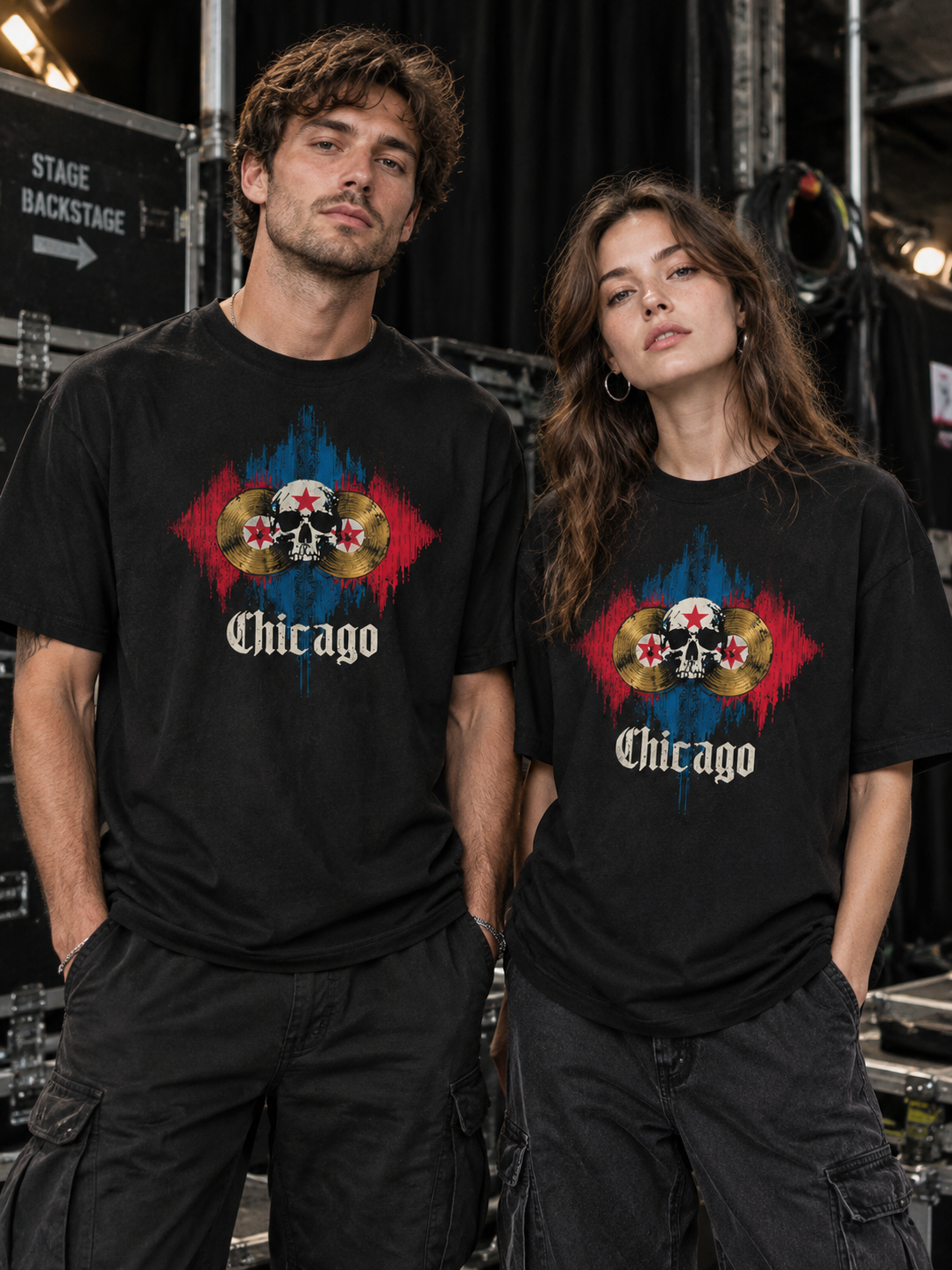 "Cymbals" Chicago Flag Graphic Tee