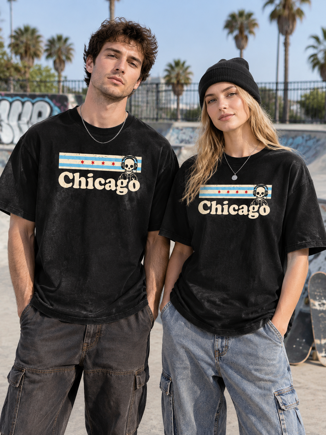 "Flag" Chicago Stripes Graphic Tee