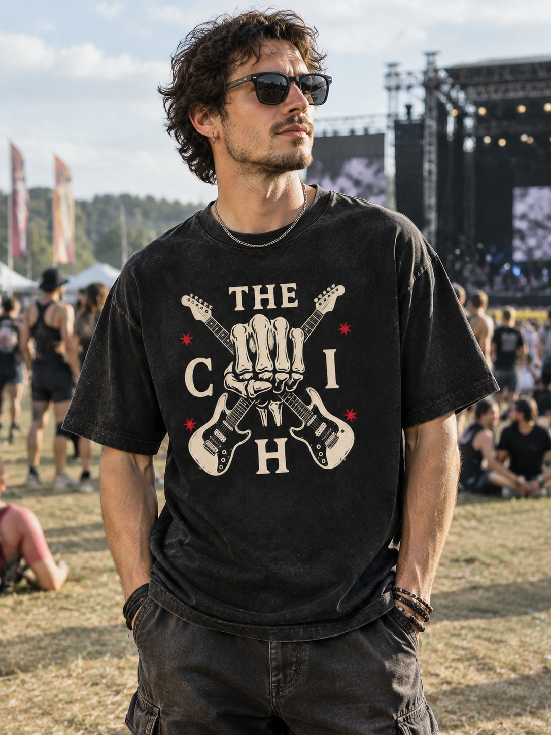 "Guitars" Chi-Sticks Graphic Tee