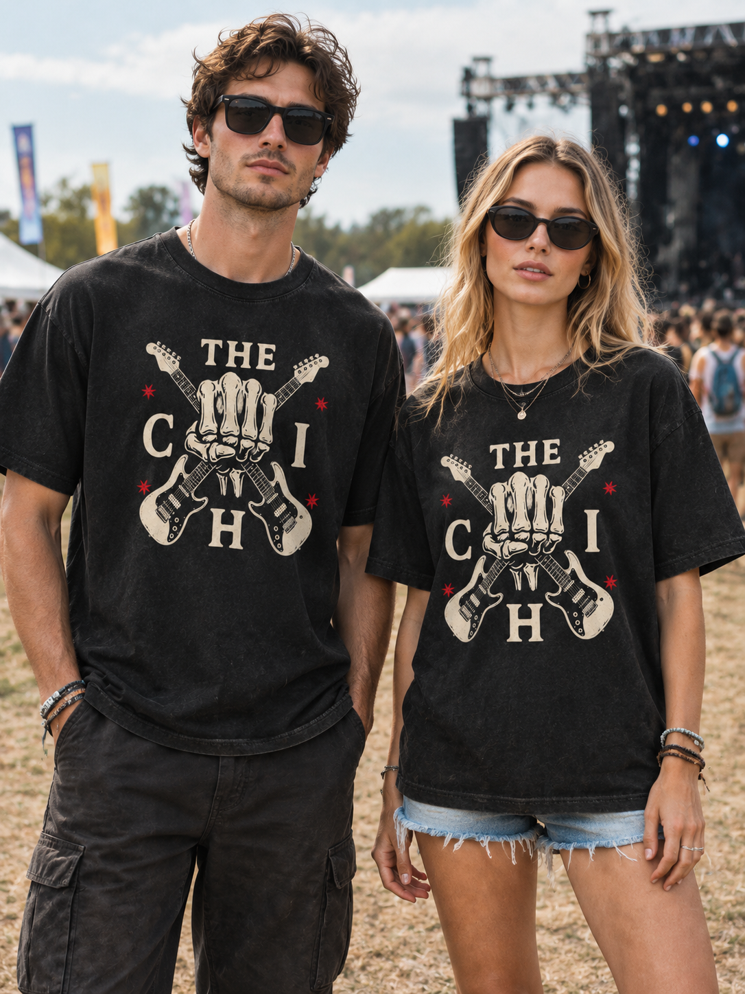 "Guitars" Chi-Sticks Graphic Tee