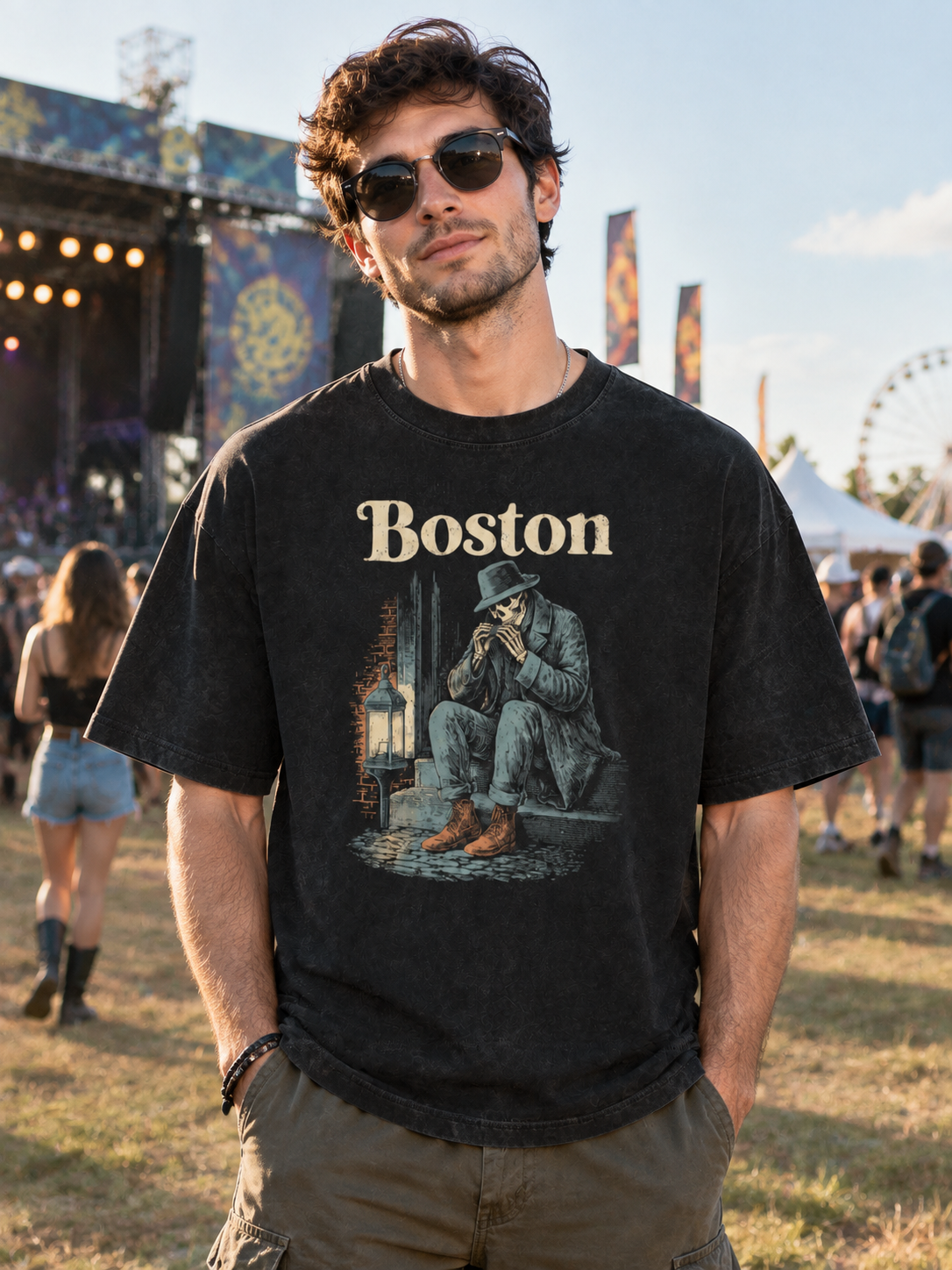 "Beacon Hill Harp" Graphic Tee