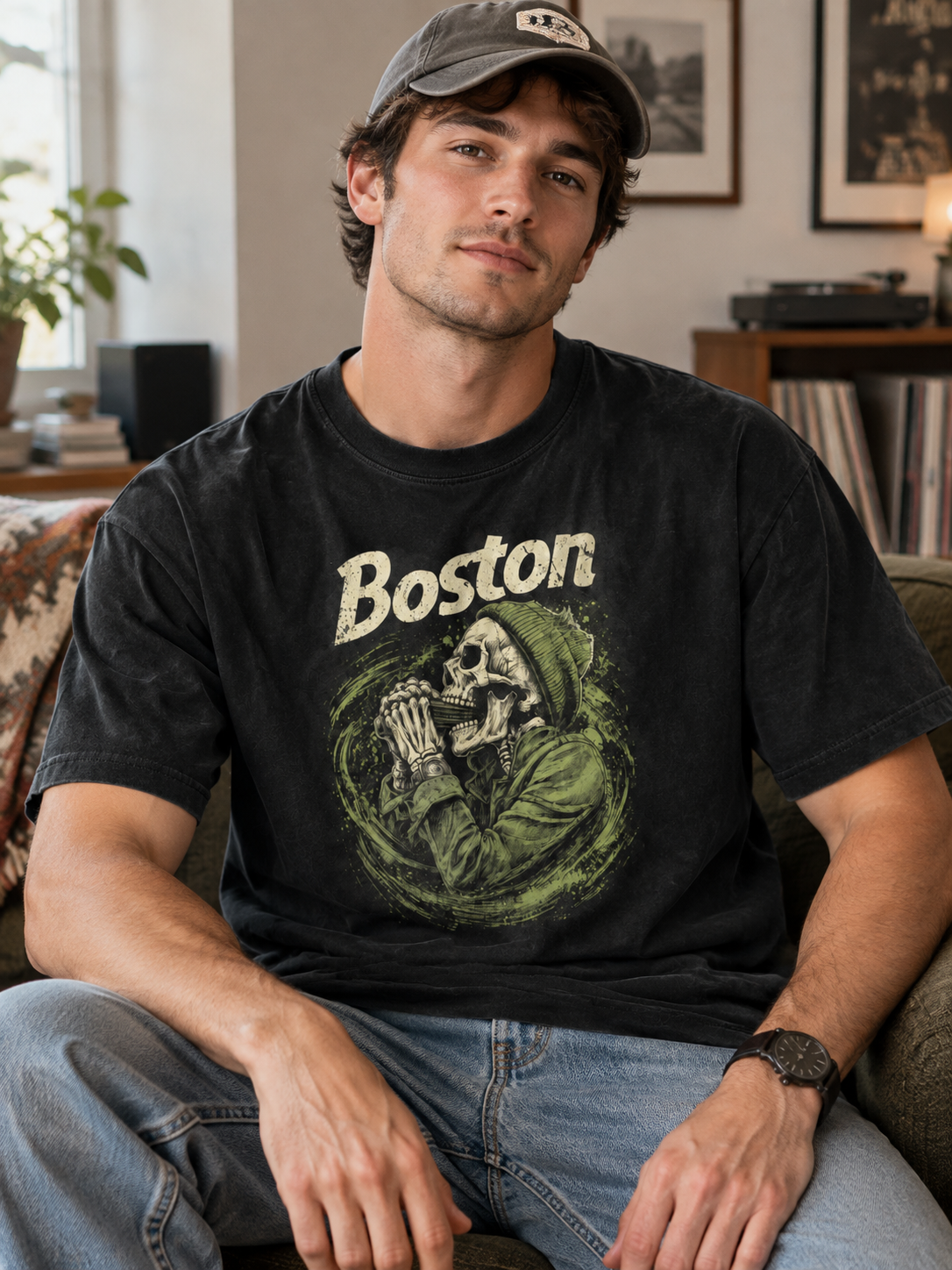 "Boston Harp Reaper" Graphic Tee