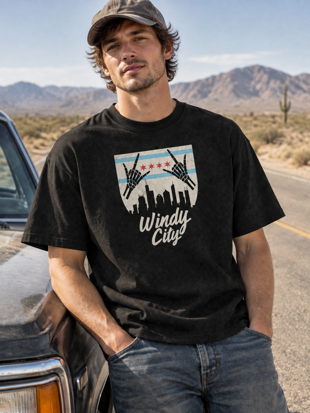 "Horns" Windy City Graphic Tee