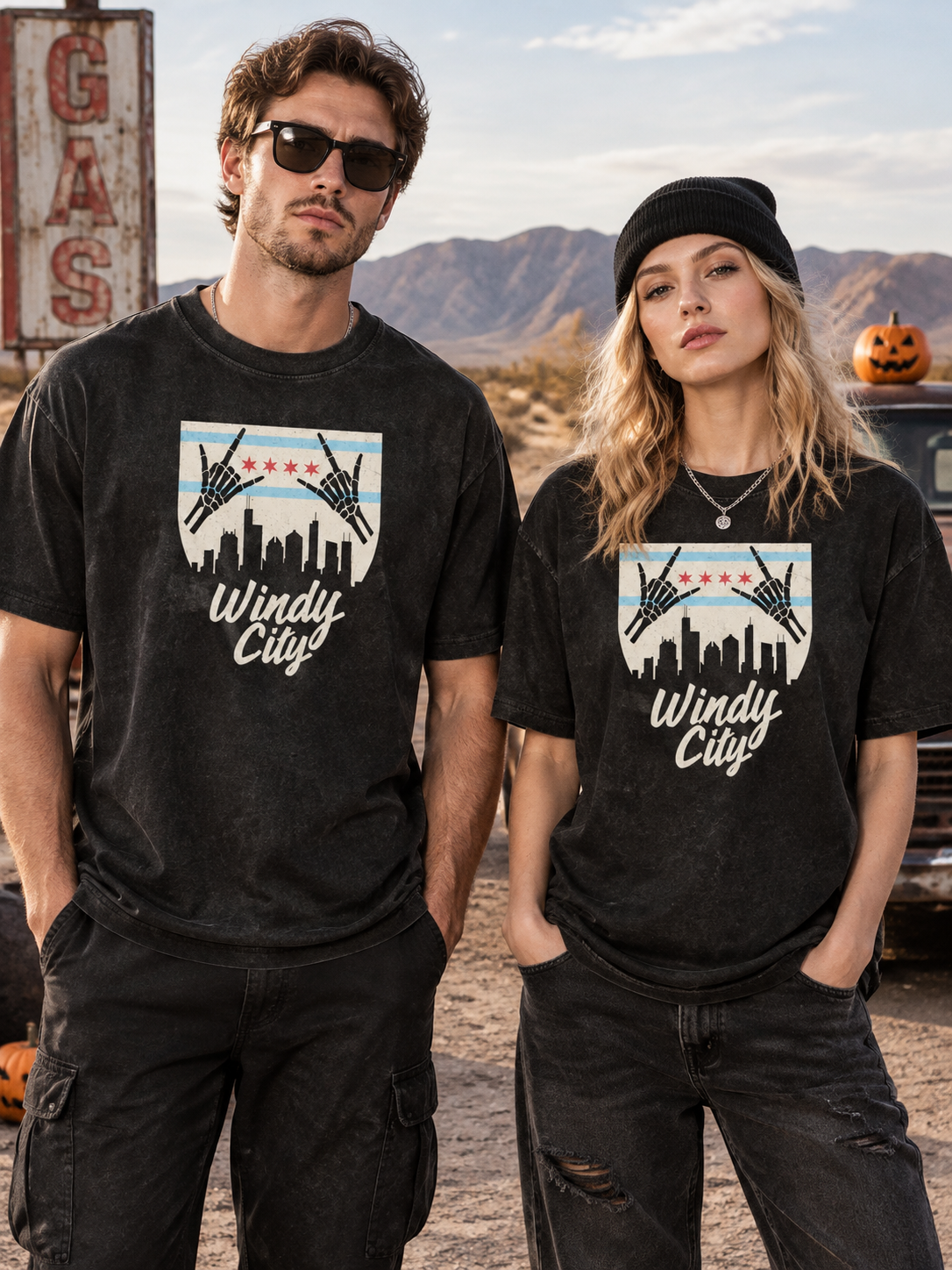 "Horns" Windy City Graphic Tee
