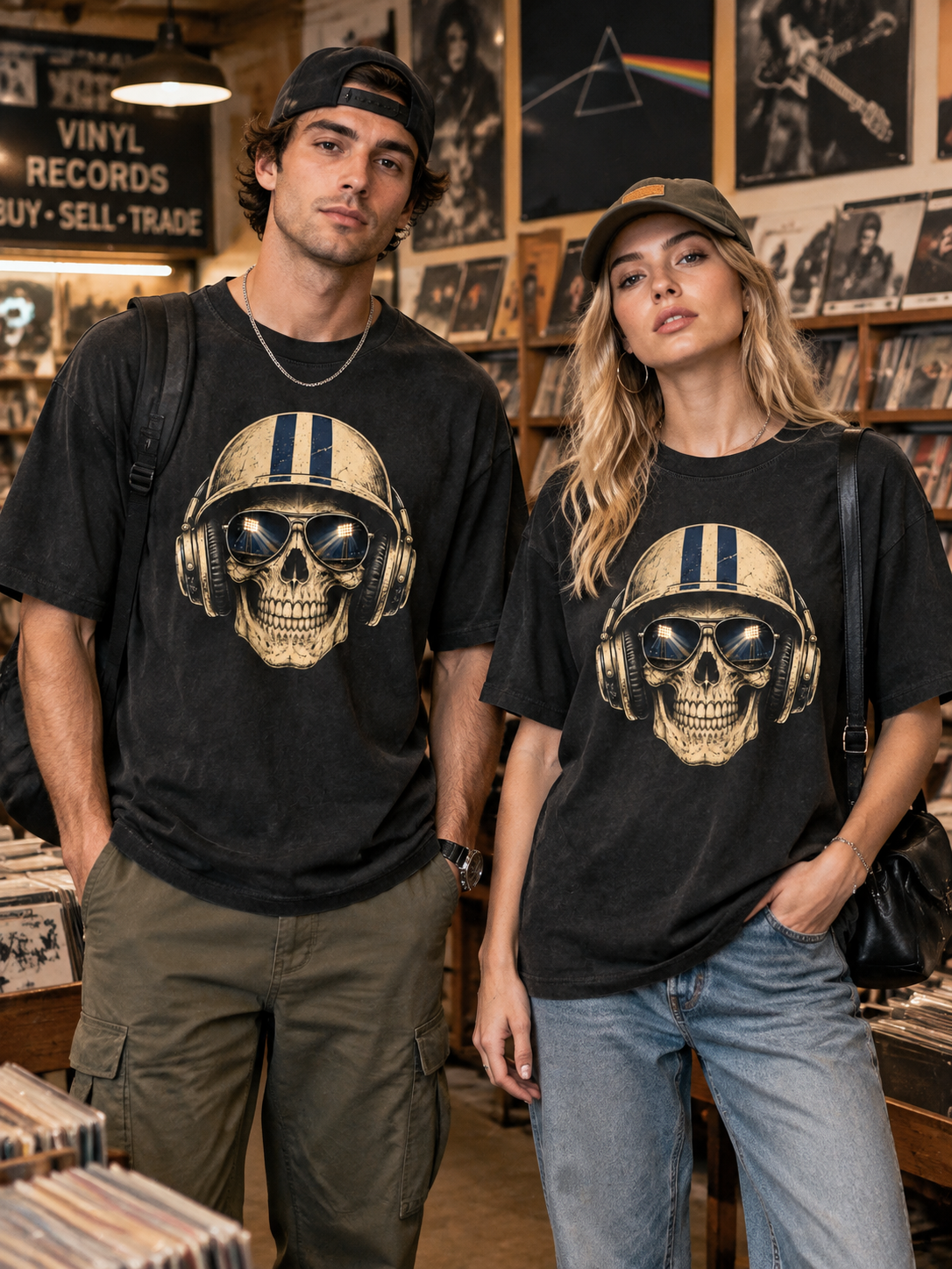 "Boston Baseball Skull" Graphic Tee