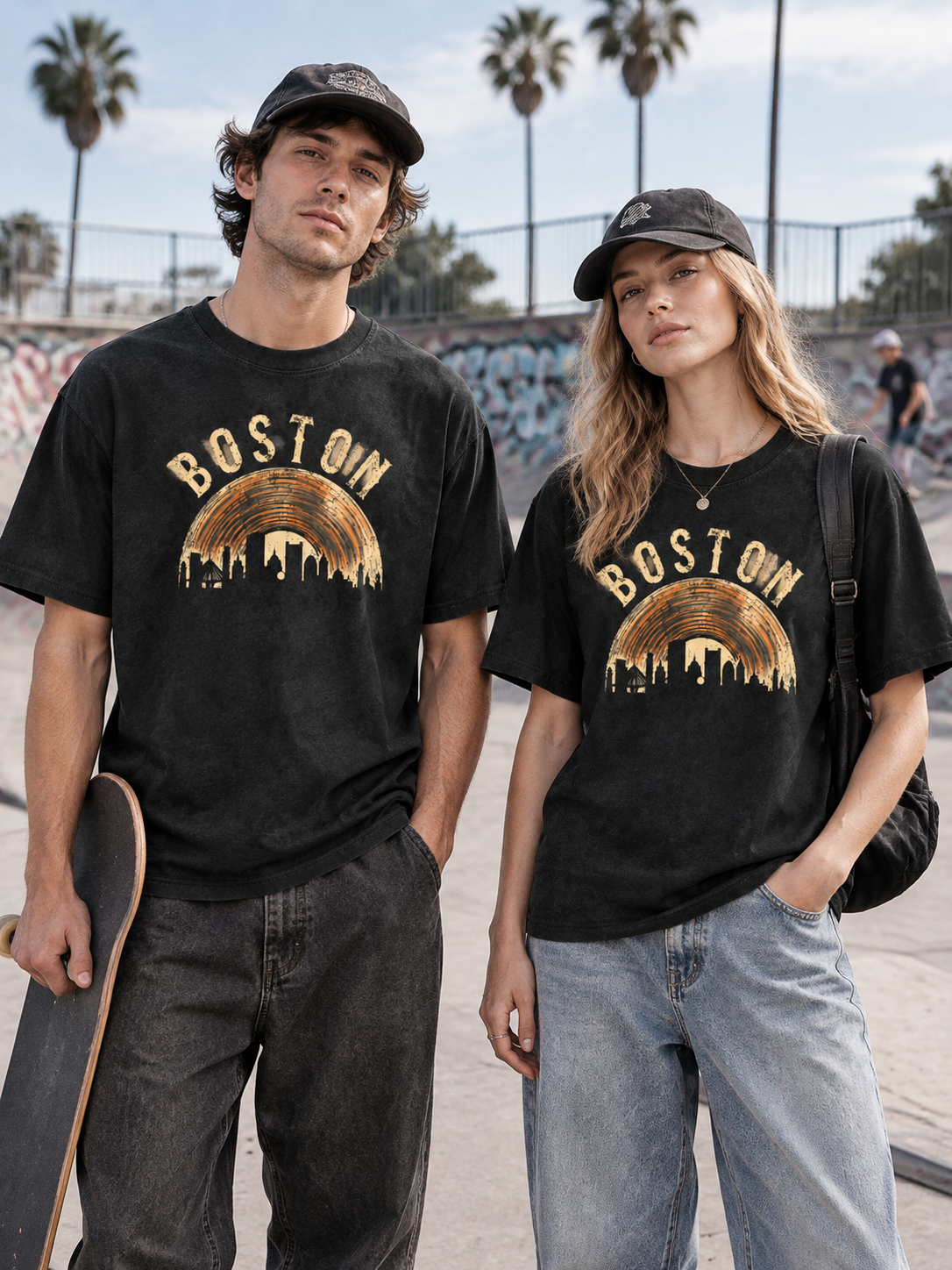 "Boston Orange Vinyl" Graphic Tee