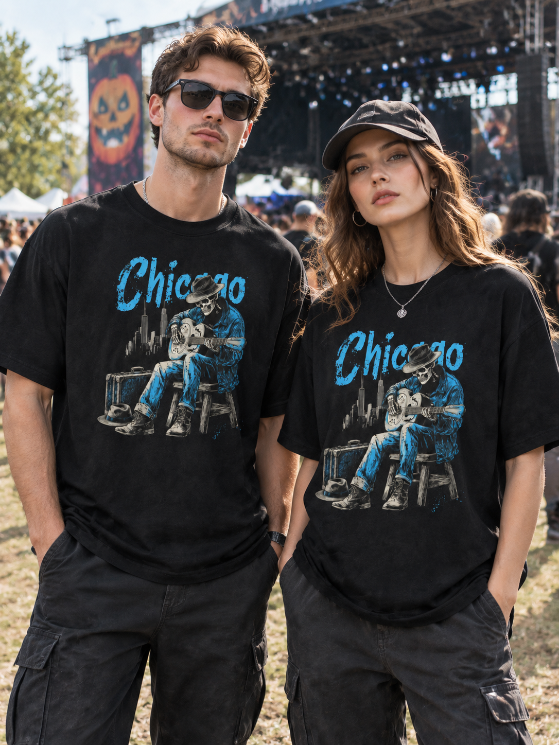 "Suitcase" Chicago Blues Graphic Tee
