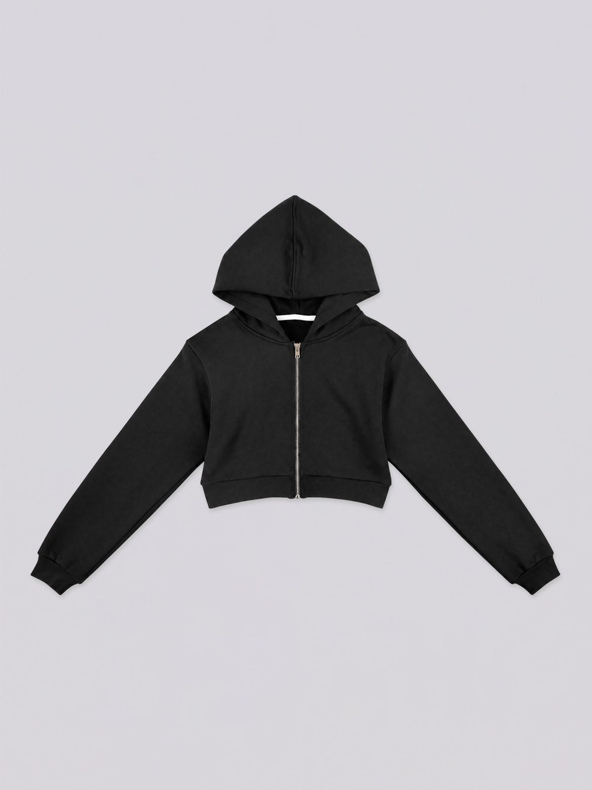Women Cropped Full-Zip Hoodie