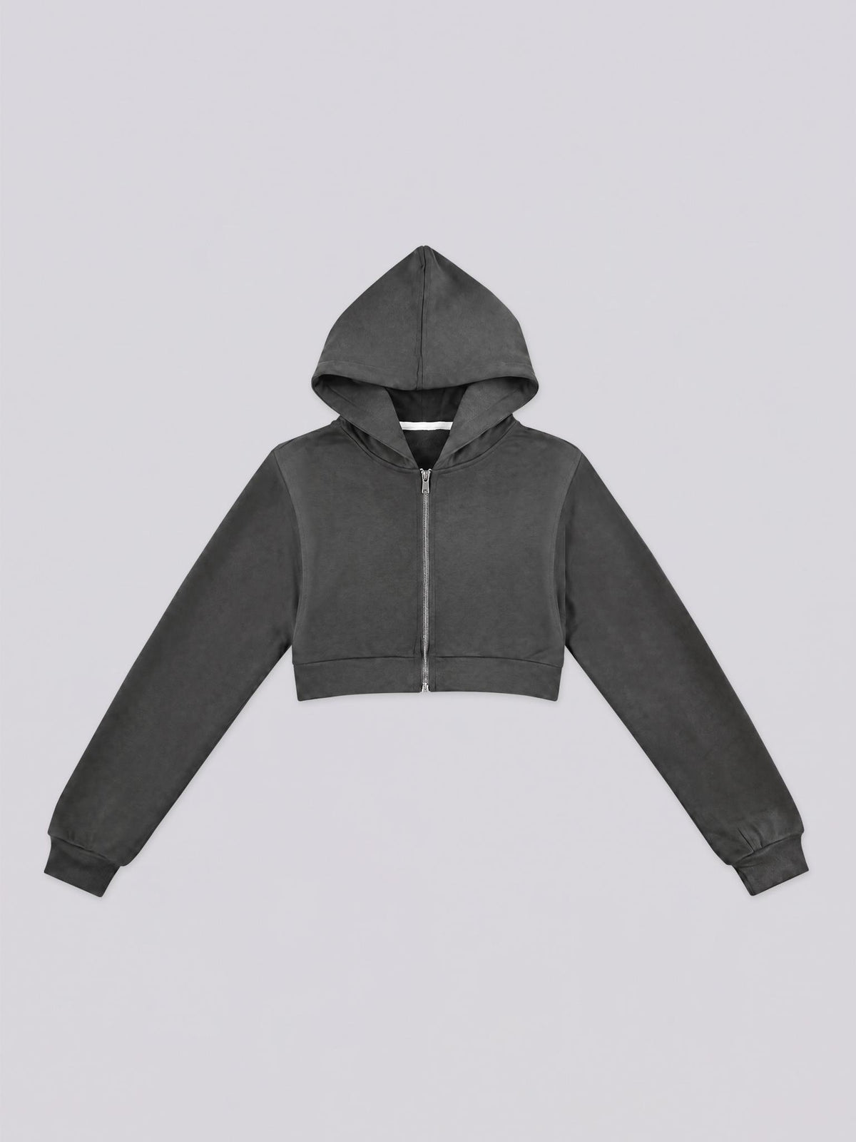 Women Cropped Full-Zip Hoodie