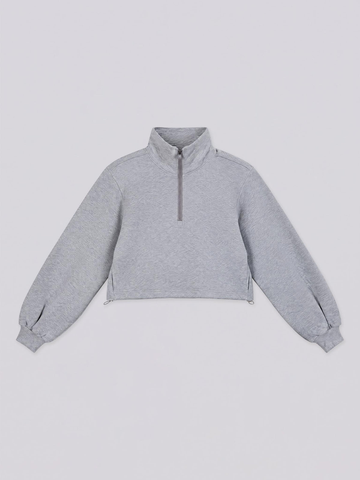 Women Cropped Half-Zip Sweatshirt