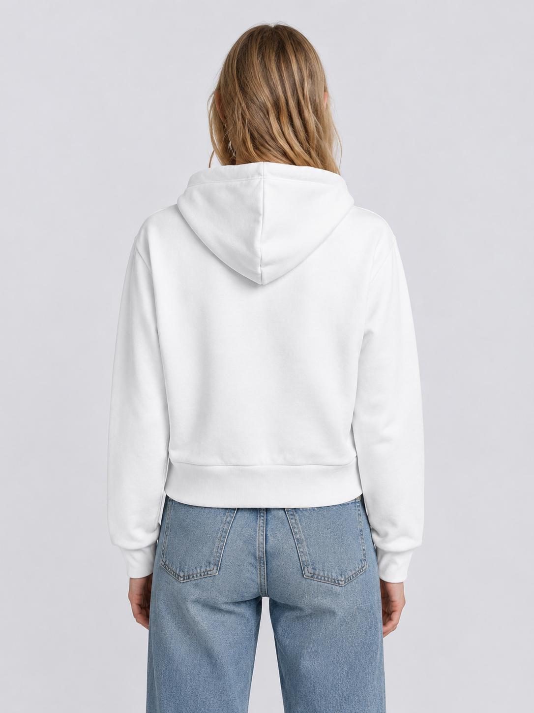 Women Cropped Full-Zip Hoodie