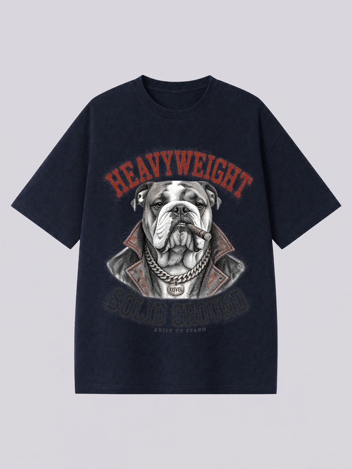 "Heavyweight / Solid Ground" Cigar Bulldog Vintage Graphic Tee