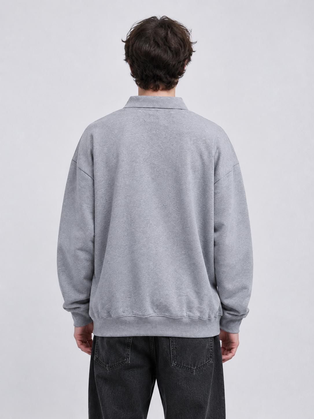 Unisex Vintage 21 Varsity Polo Collar Sweatshirt
