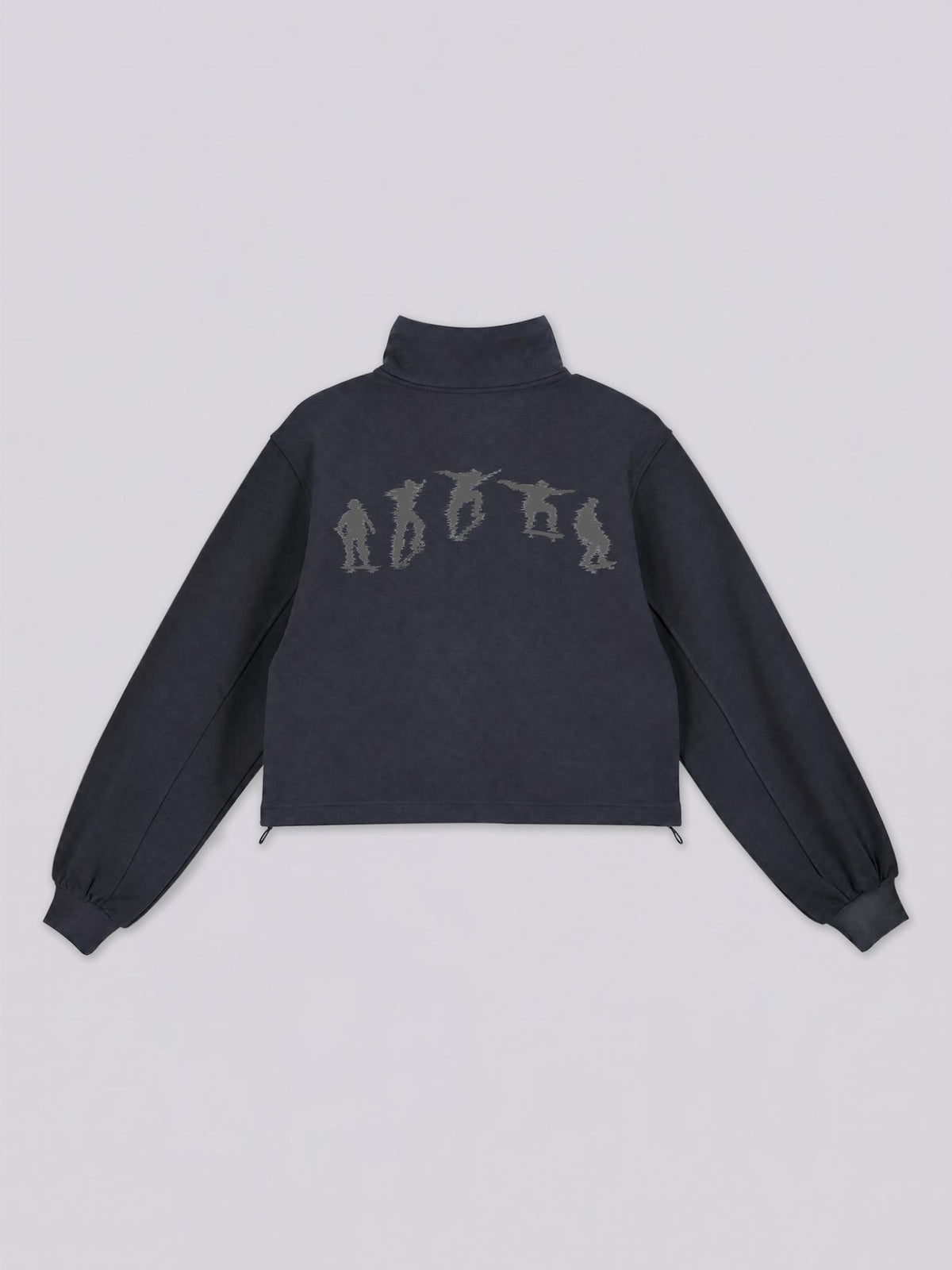Women's Skate Silhouette Cropped Half Zip Sweatshirt