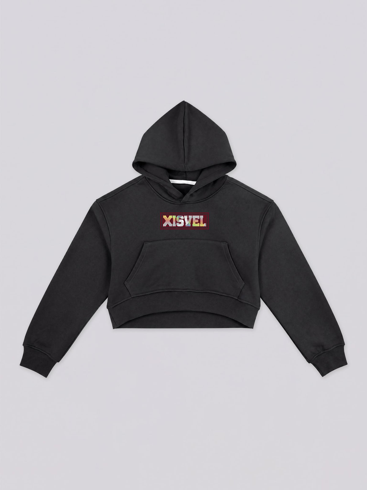 Women Gradient Box Logo Cropped Pullover Hoodie