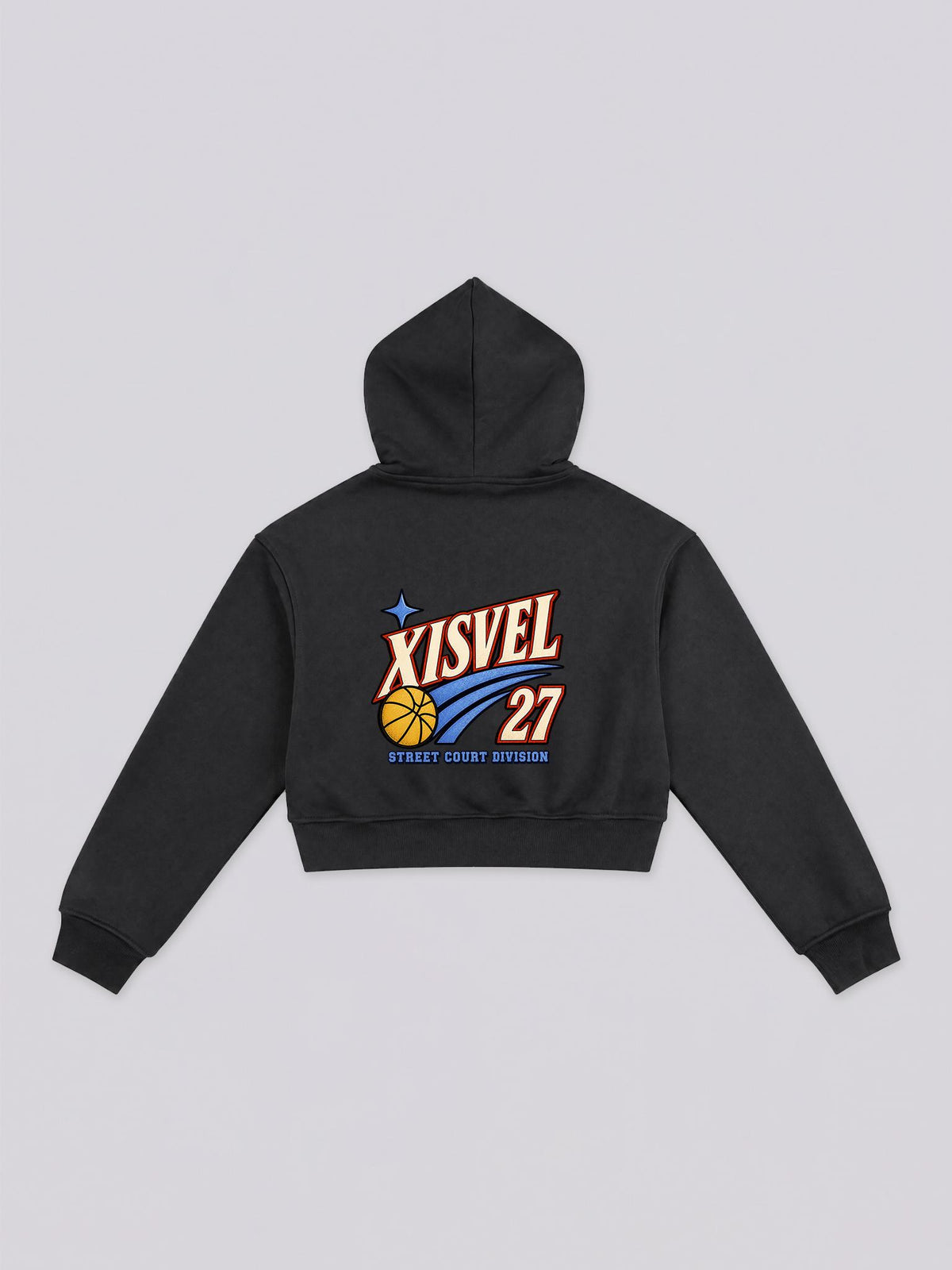 Women Basketball 27 Graphic Cropped Pullover Hoodie