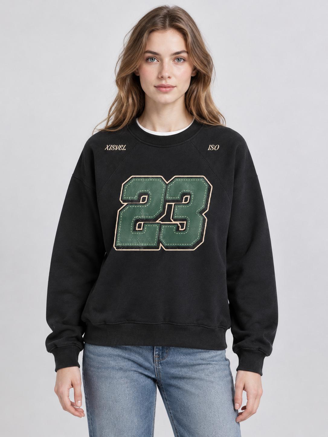 Women Retro 23 Raglan Crew Sweatshirt