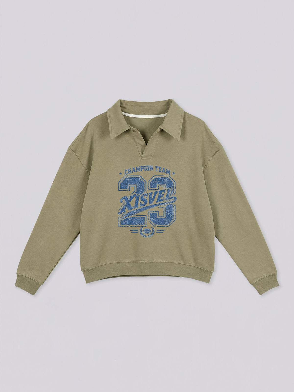 Unisex Vintage 23 Polo Collar Pullover Sweatshirt