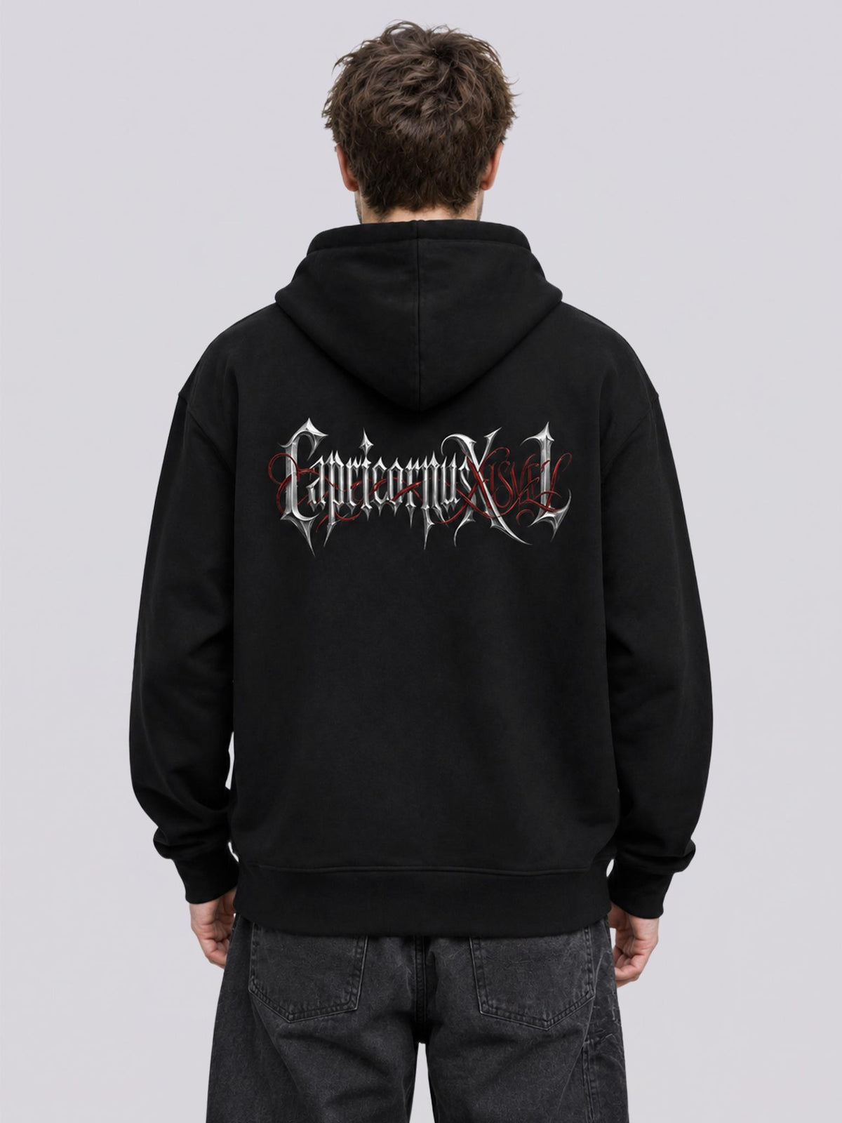 Unisex Capricorn Gothic Graphic Full Zip Hoodie