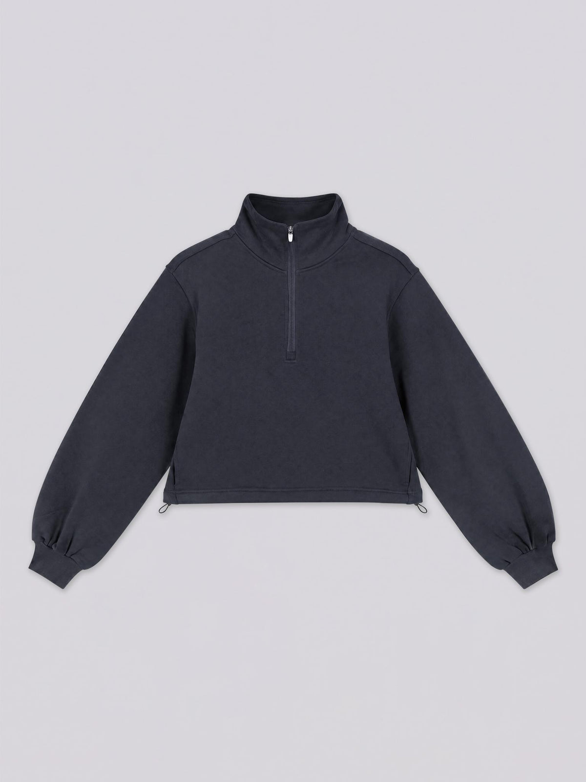 Women Cropped Half-Zip Sweatshirt