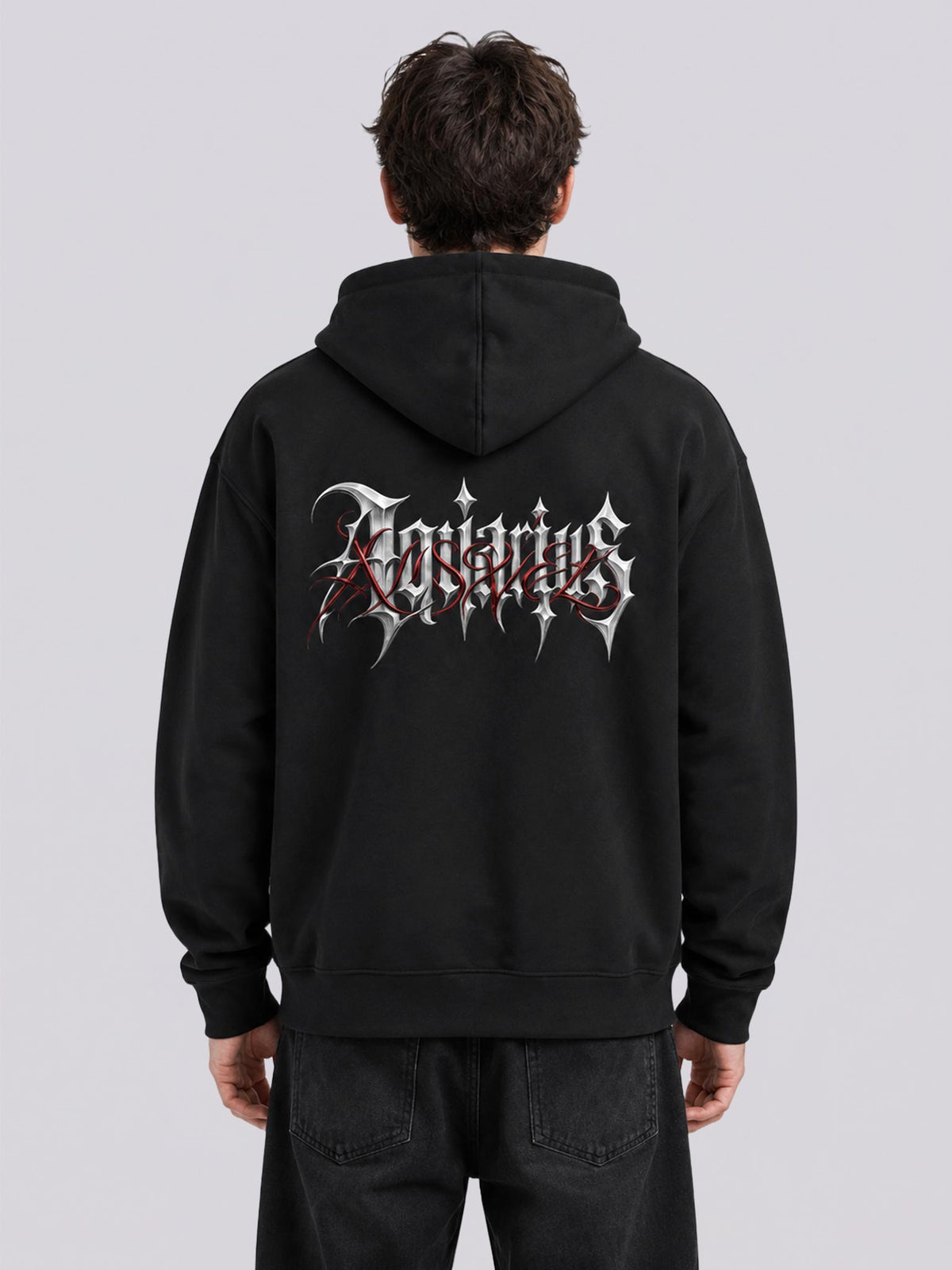 Unisex Aquarius Gothic Graphic Full Zip Hoodie