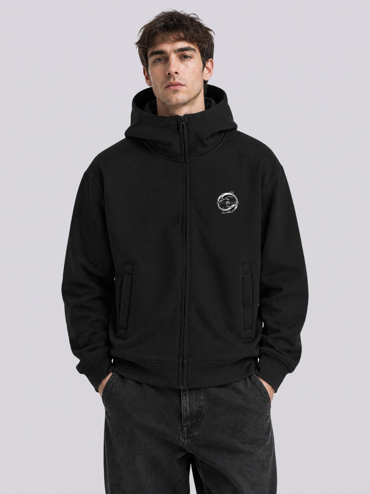 Unisex Pisces Gothic Graphic Full Zip Hoodie