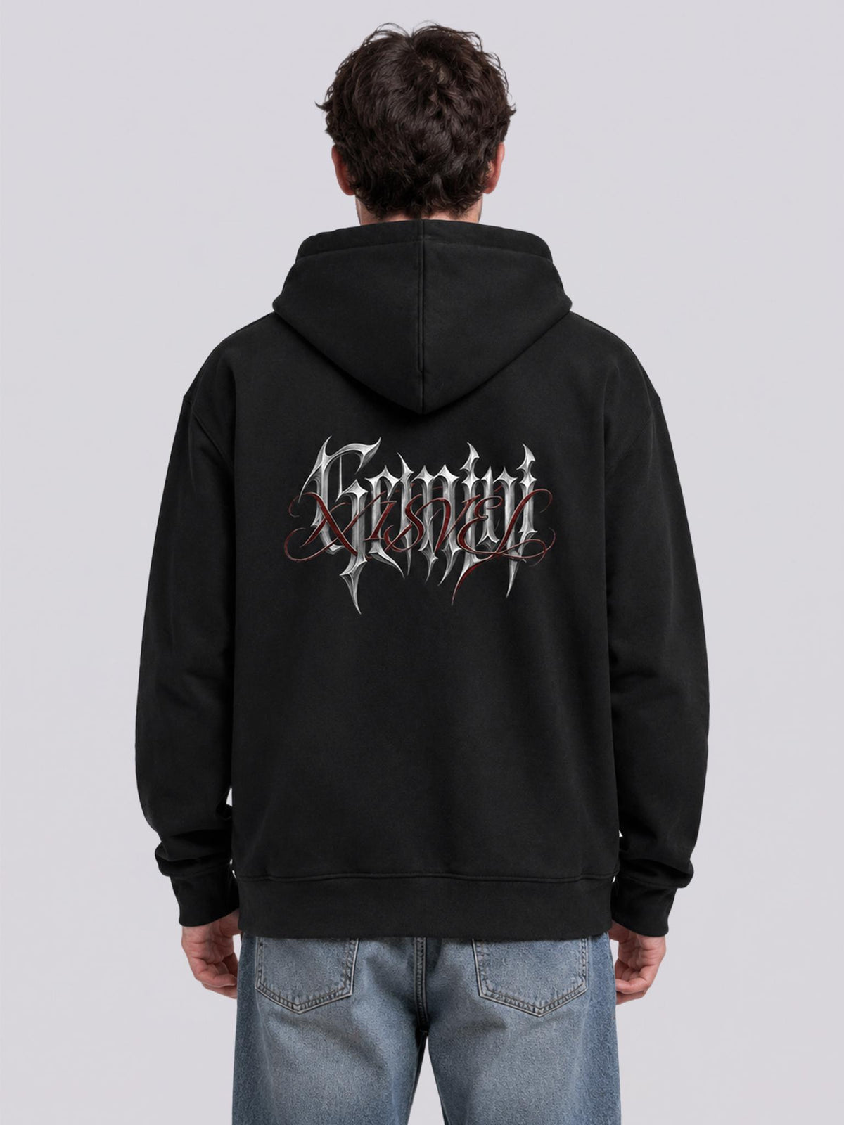 Unisex Gemini Gothic Graphic Full Zip Hoodie