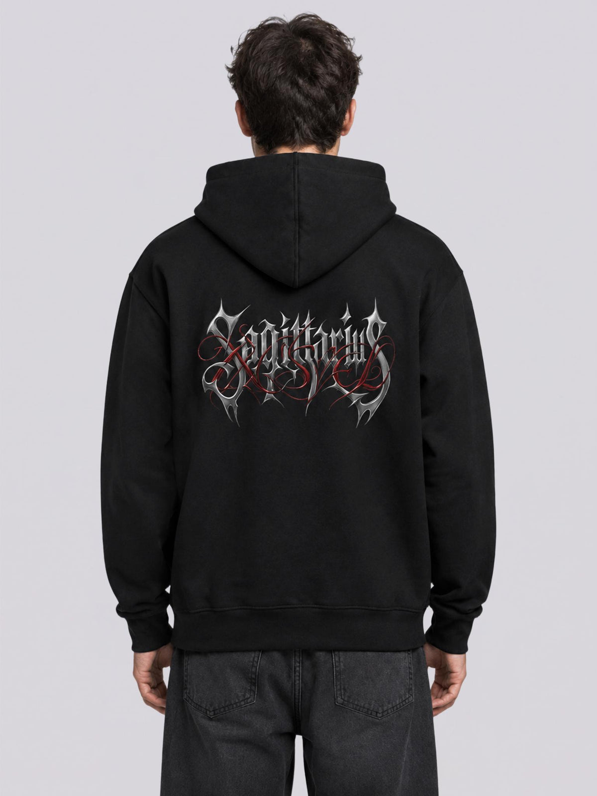 Unisex Sagittarius Gothic Graphic Full Zip Hoodie