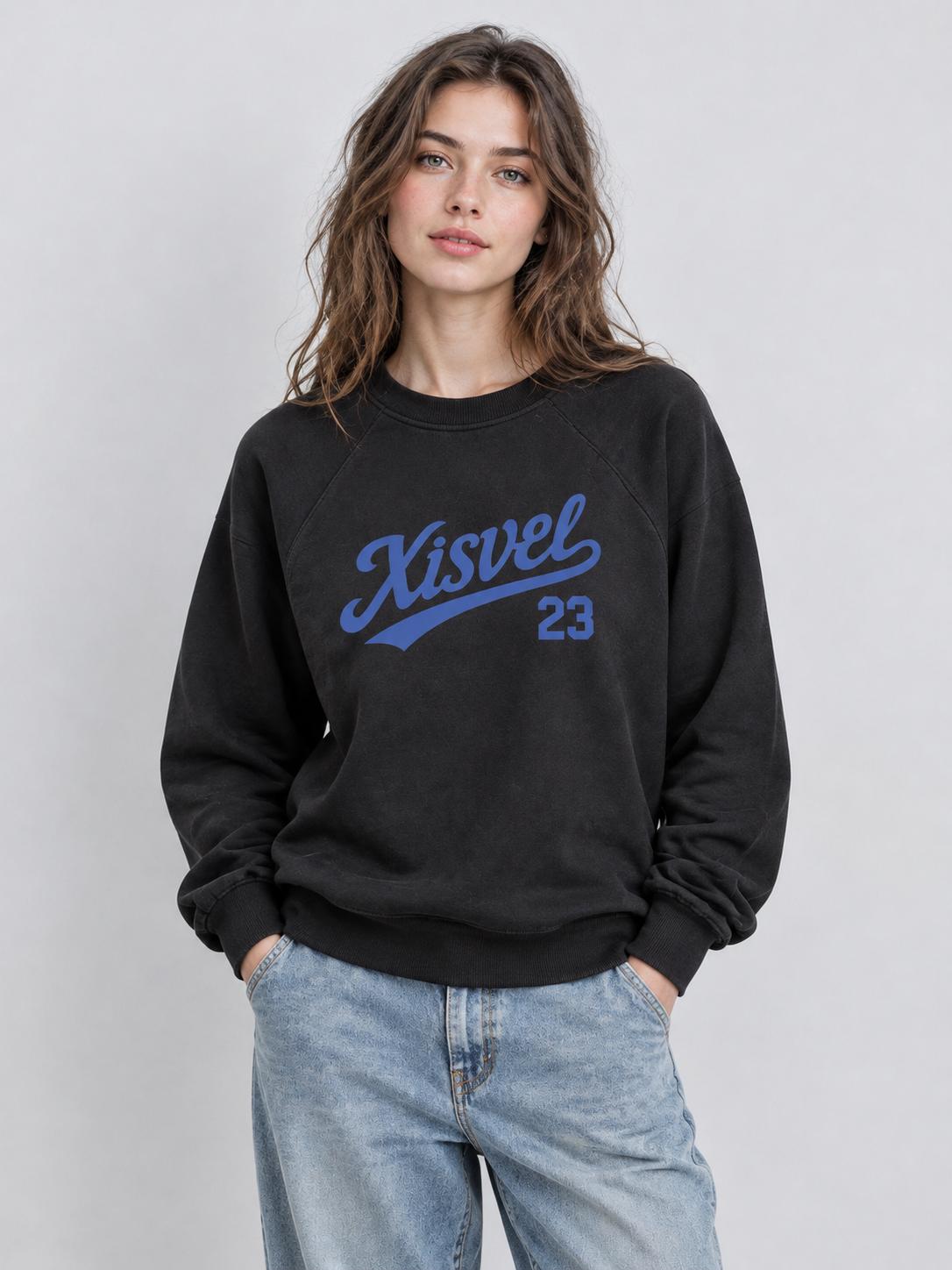 Women Script Logo 23 Raglan Crew Sweatshirt