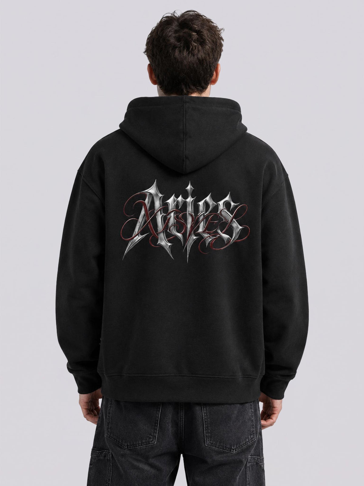 Unisex Aries Gothic Graphic Full Zip Hoodie
