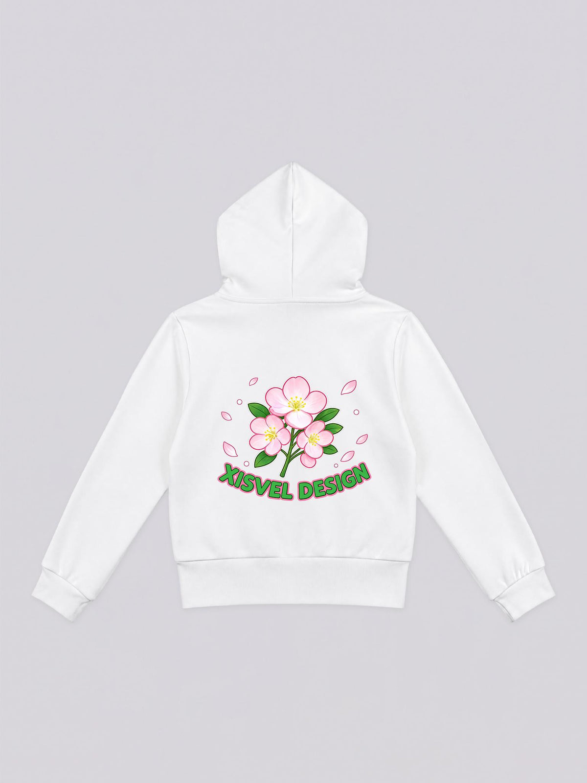 Women’s Pink Blossom Branch Graphic Full Zip Hoodie