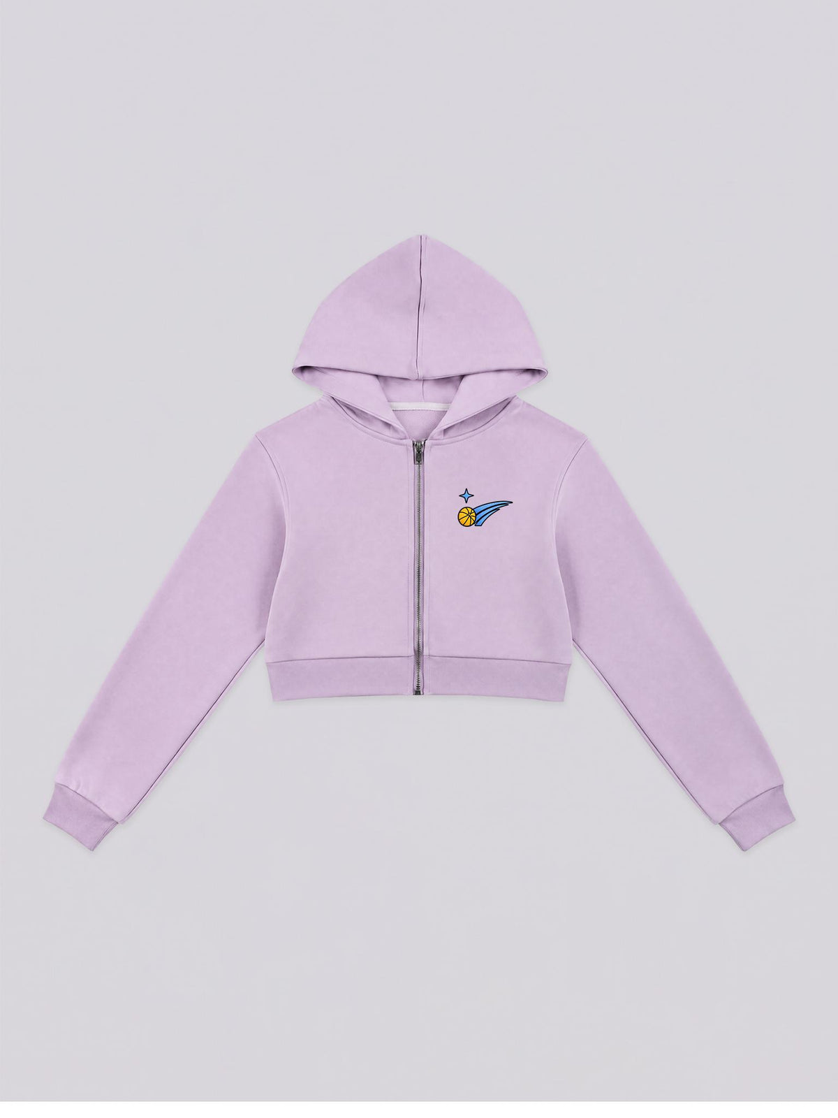 Women Basketball 27 Graphic Cropped Zip-Up Hoodie