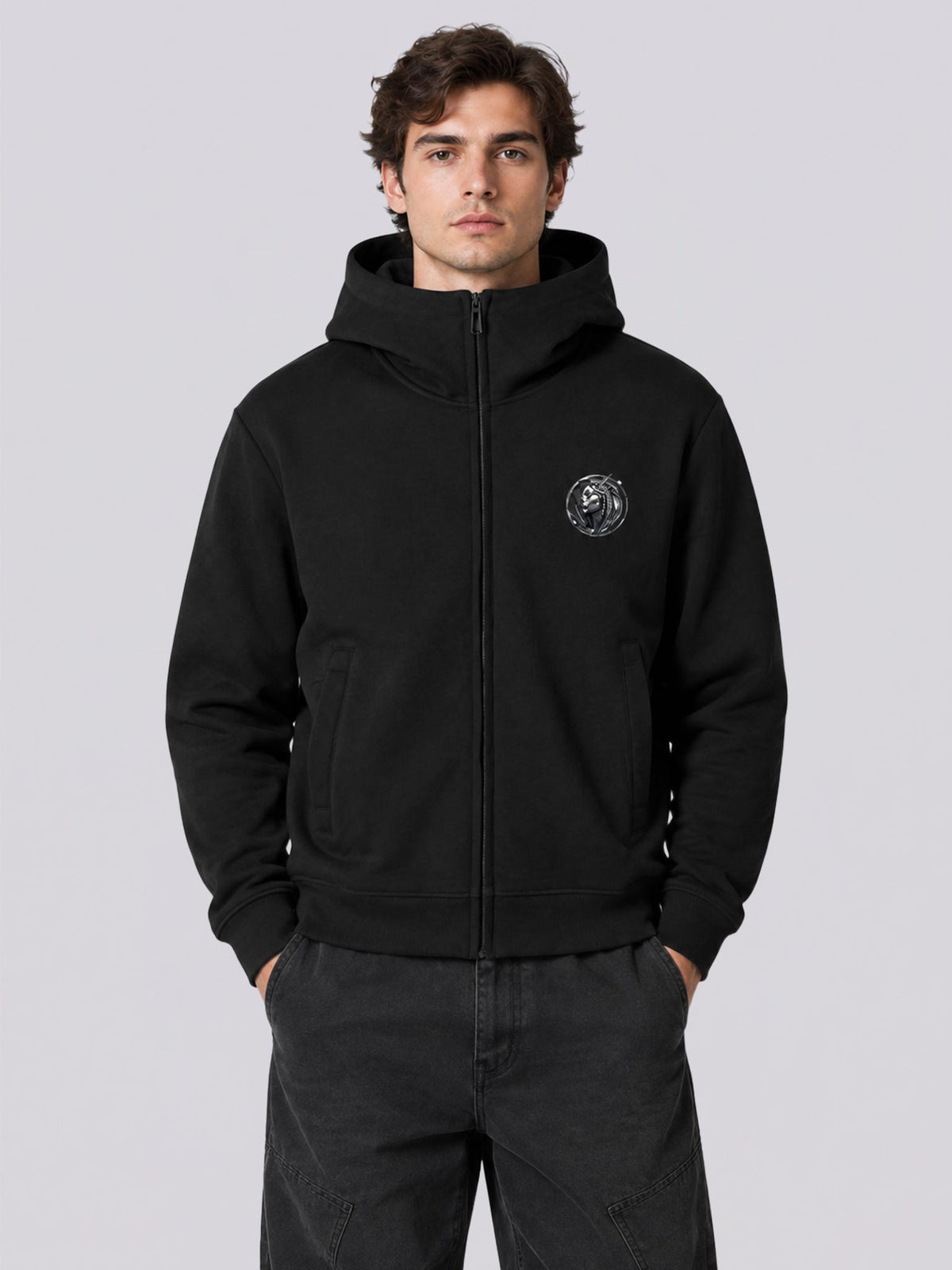 Unisex Virgo Gothic Graphic Full Zip Hoodie