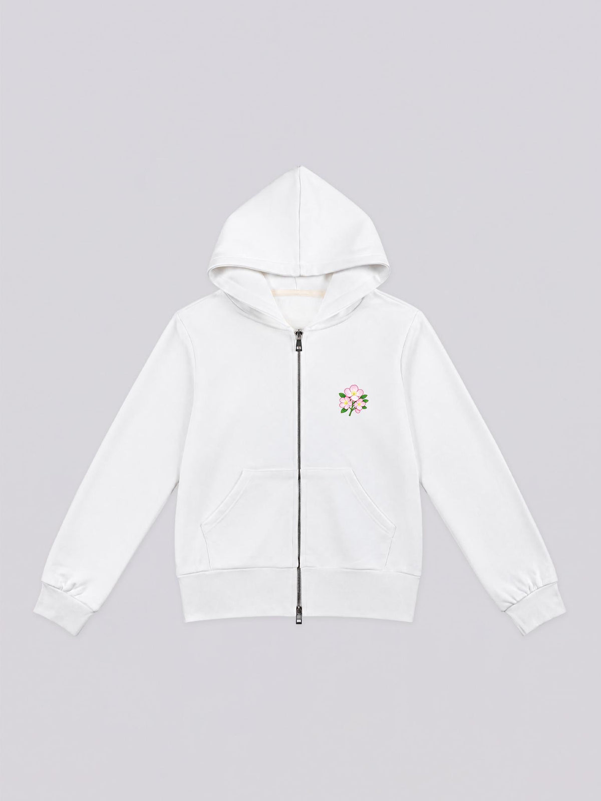 Women’s Pink Blossom Branch Graphic Full Zip Hoodie