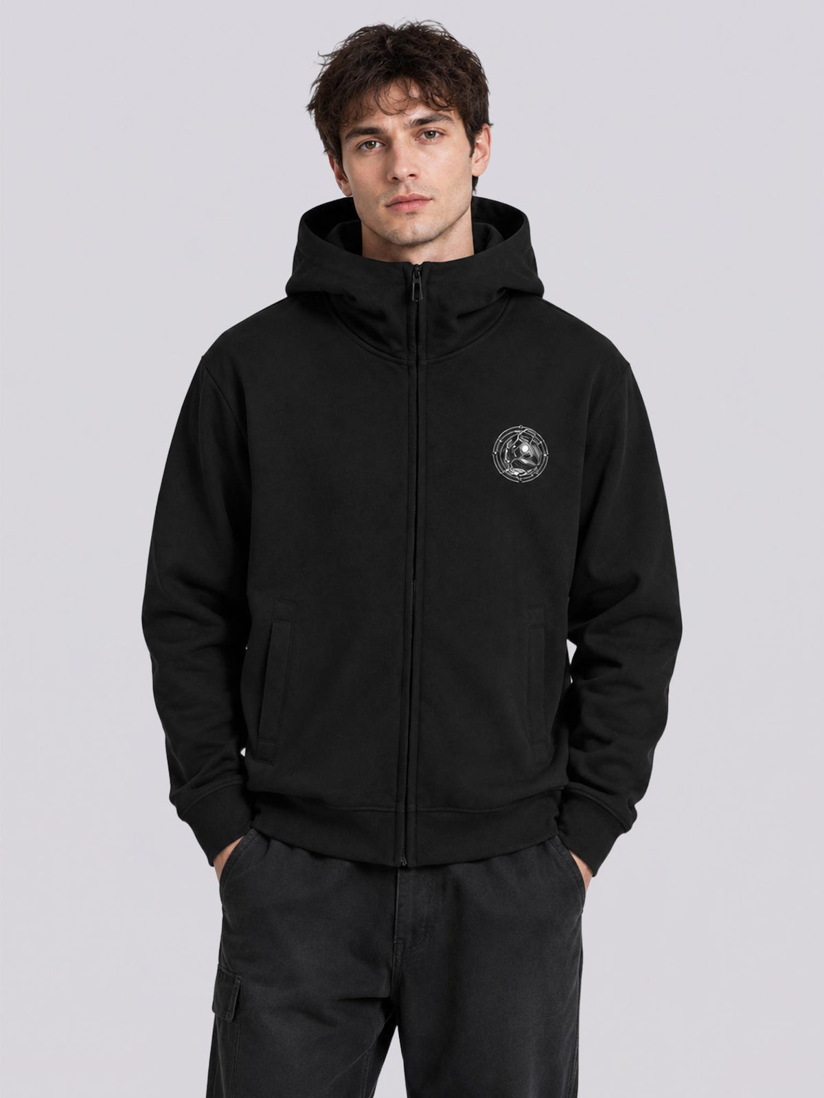 Unisex Aquarius Gothic Graphic Full Zip Hoodie