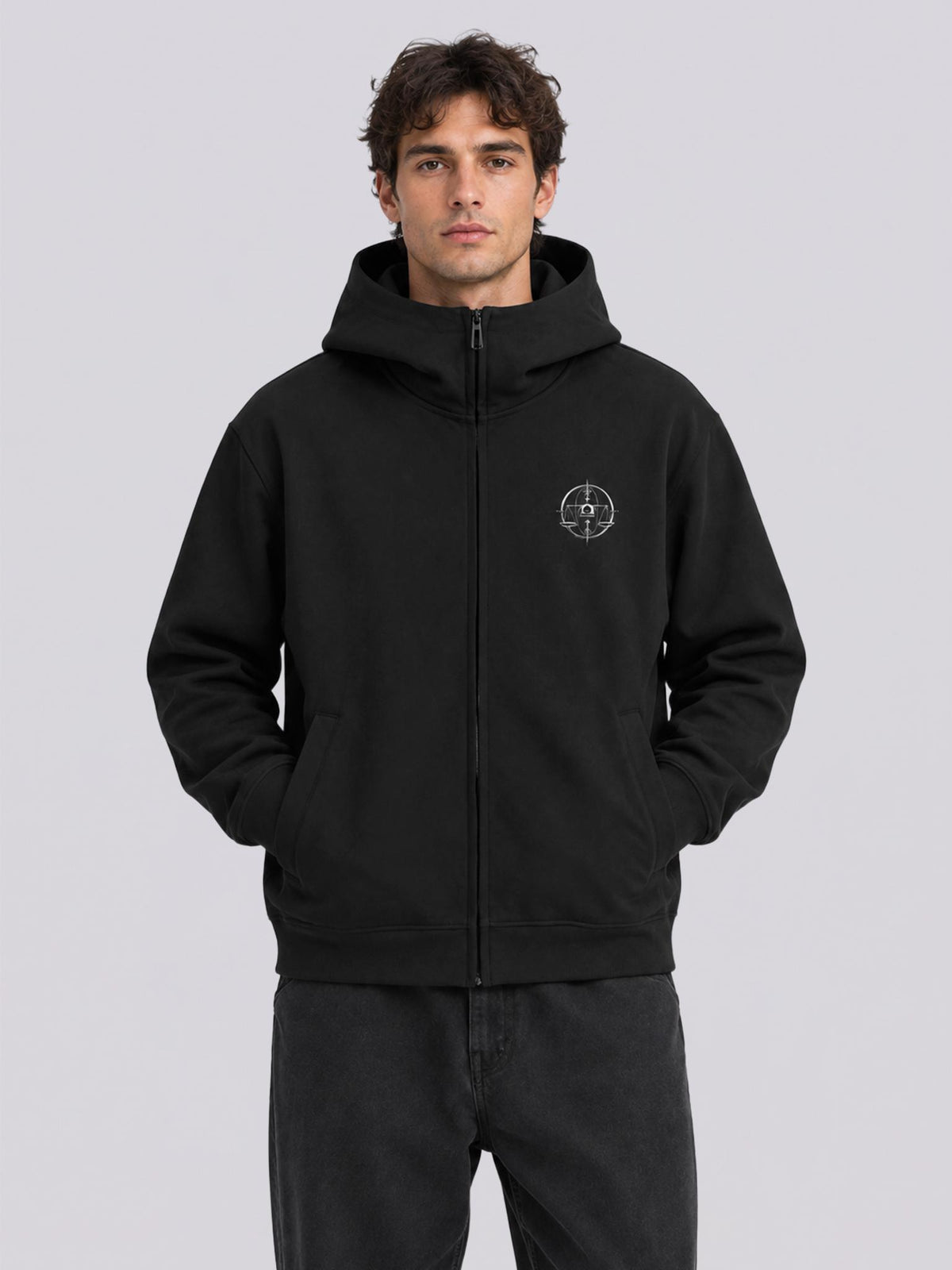 Unisex Libra Gothic Graphic Full Zip Hoodie