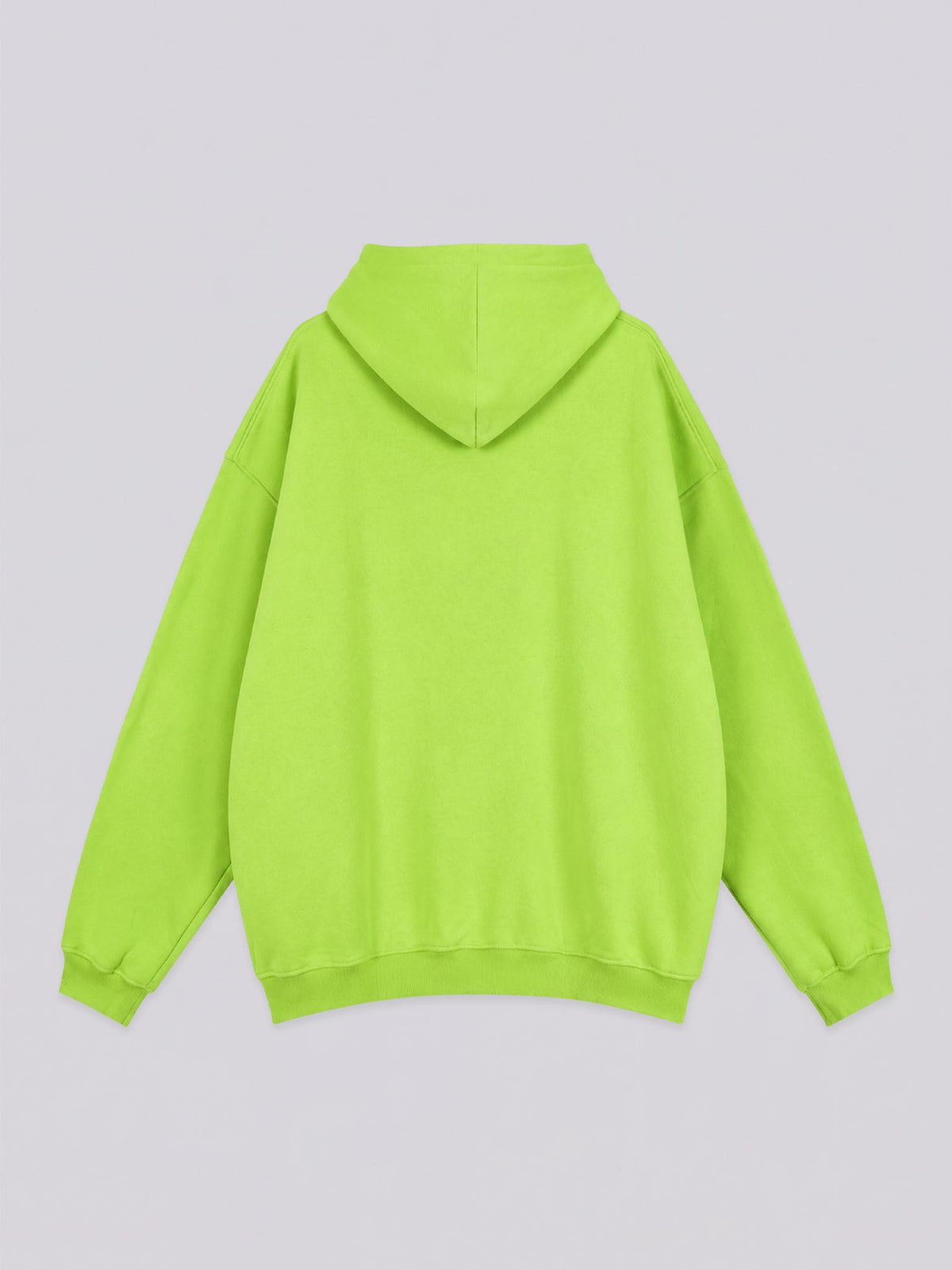 Unisex Neon Green Pullover Hoodie Tracksuit