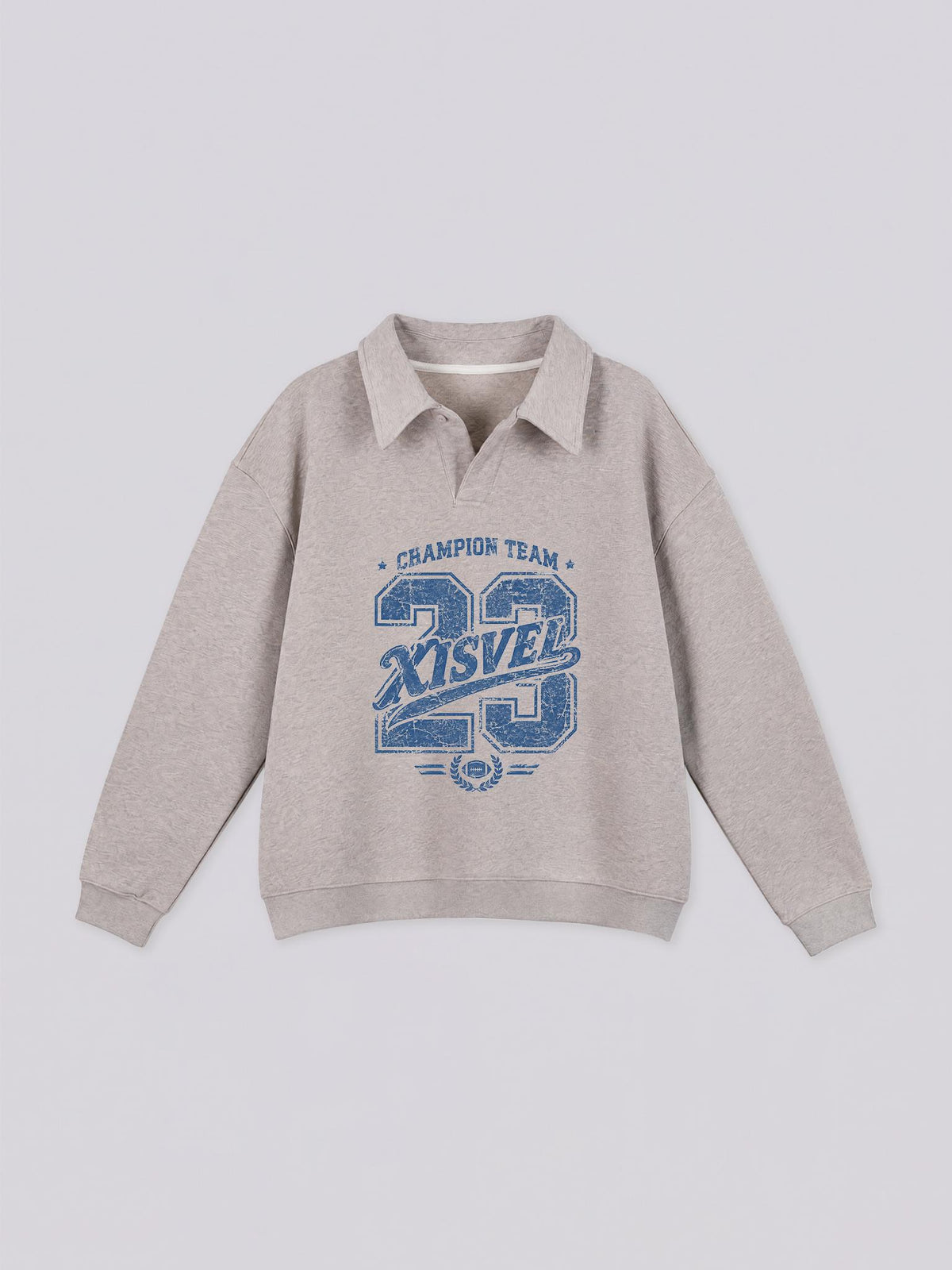 Unisex Vintage 23 Polo Collar Pullover Sweatshirt