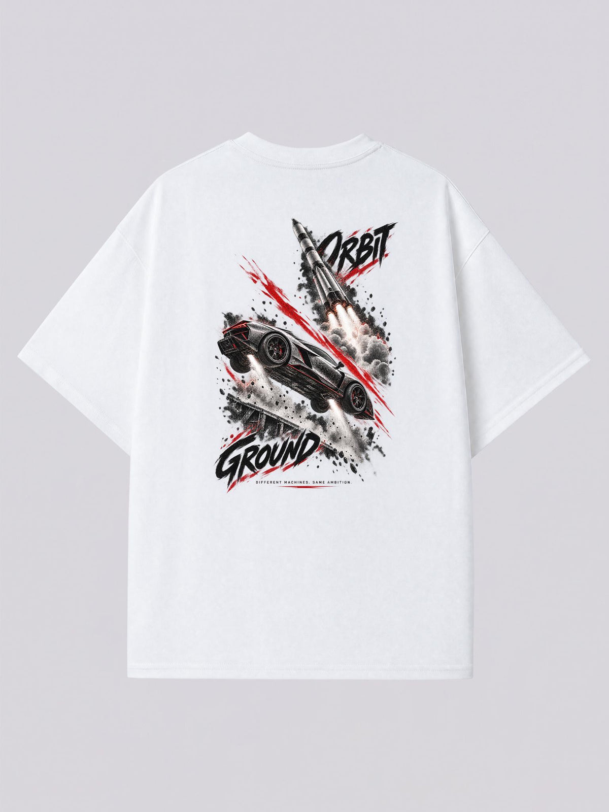 Ground Orbit Supercar Rocket Graphic Tee