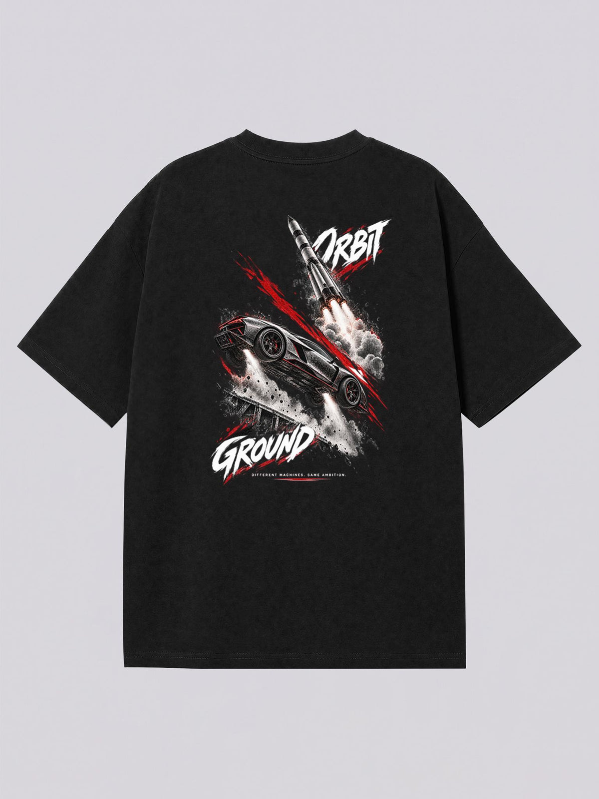Ground Orbit Supercar Rocket Graphic Tee