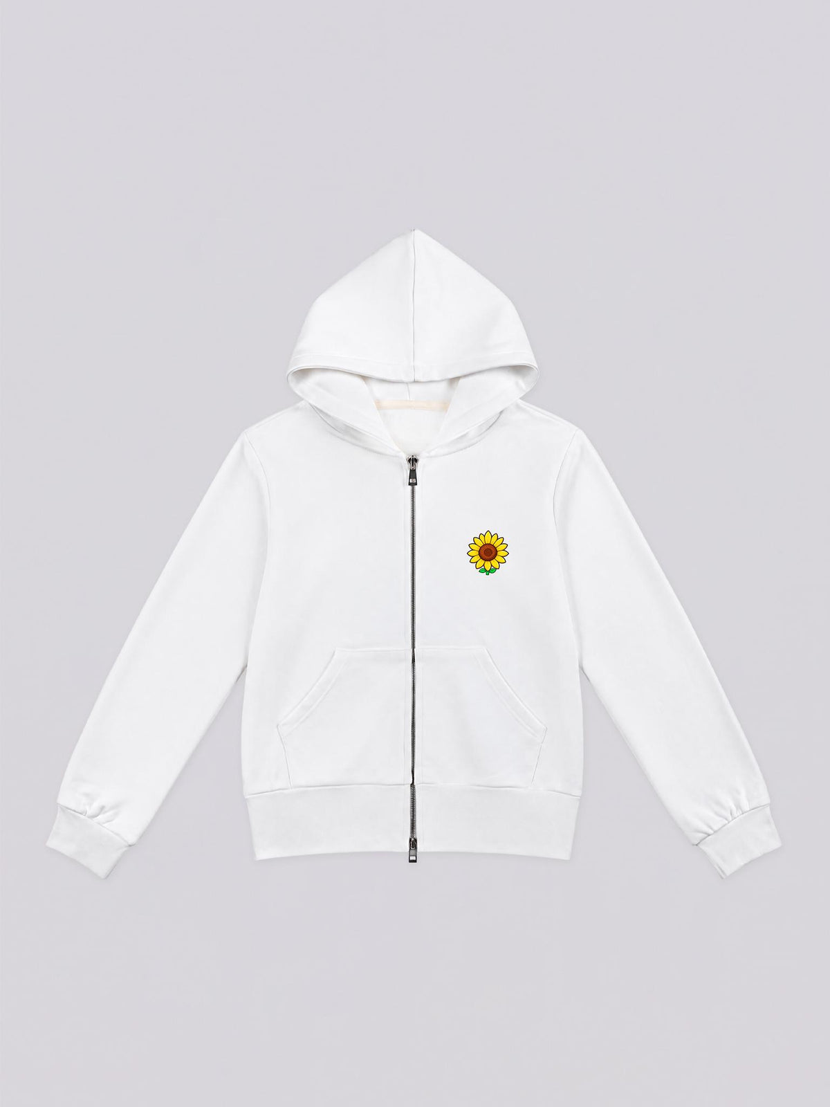 Women's Sunflower Graphic Full Zip Hoodie