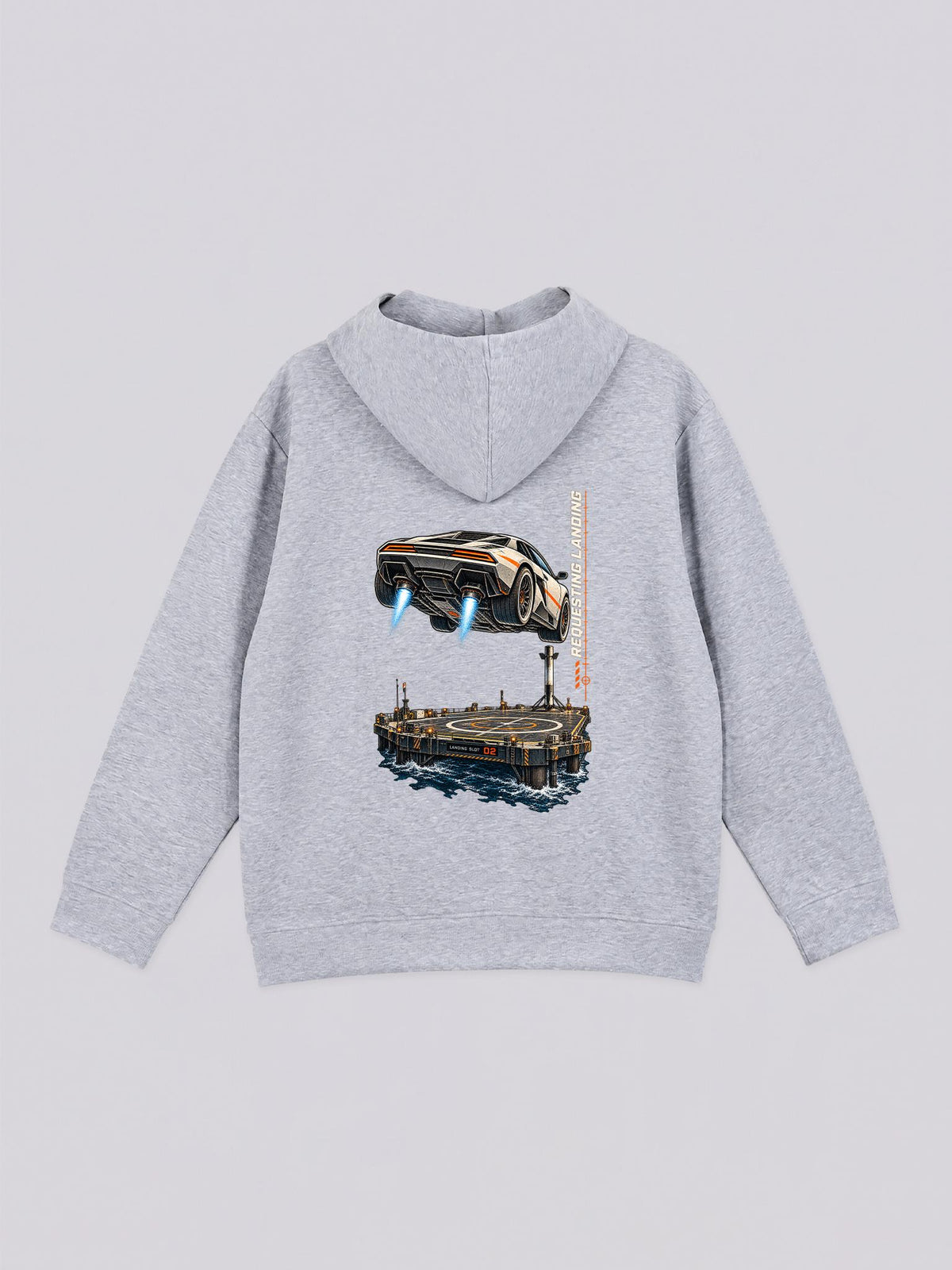 Unisex Requesting Landing Sports Car Graphic Full Zip Hoodie