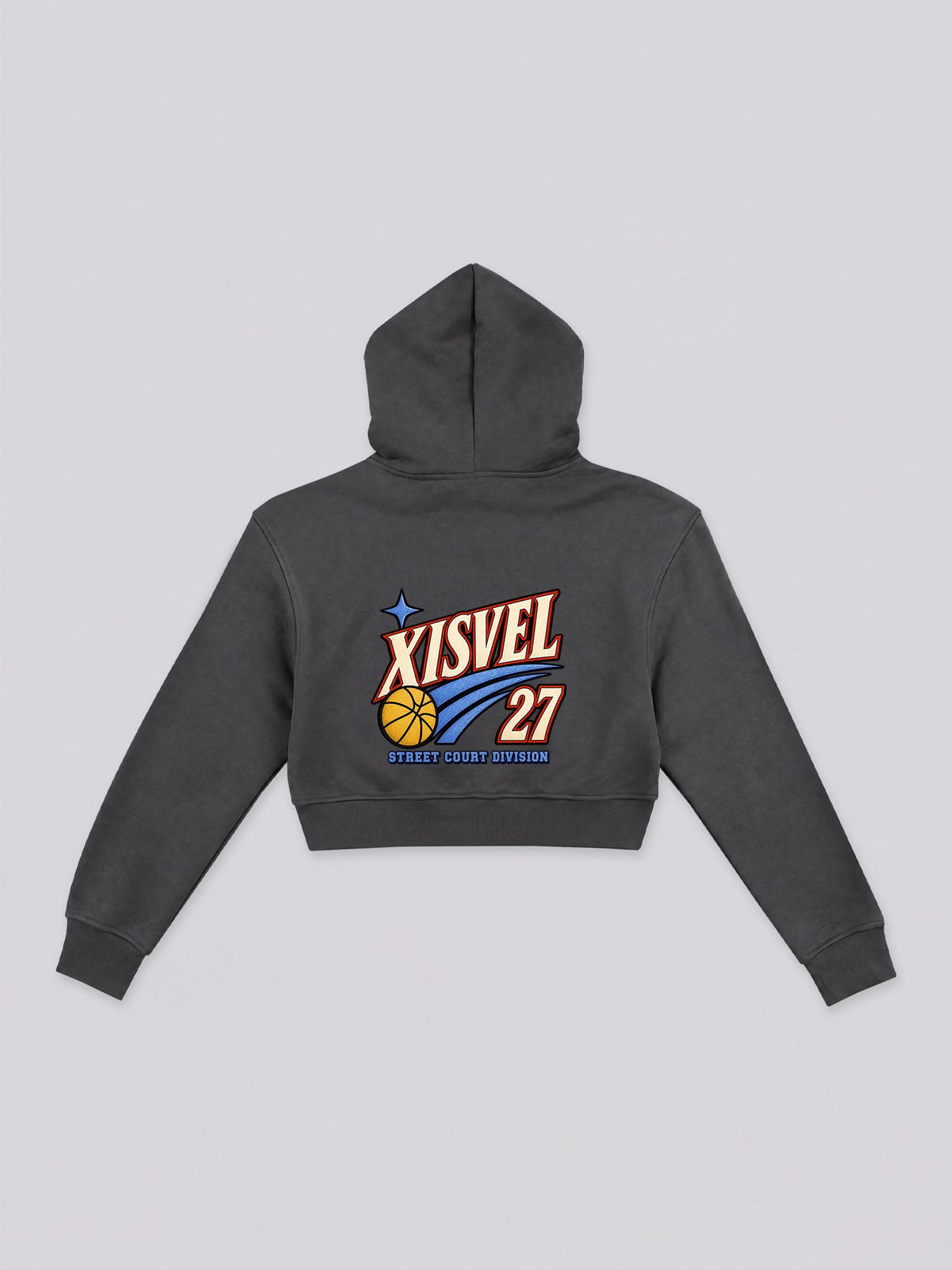 Women Basketball 27 Graphic Cropped Pullover Hoodie