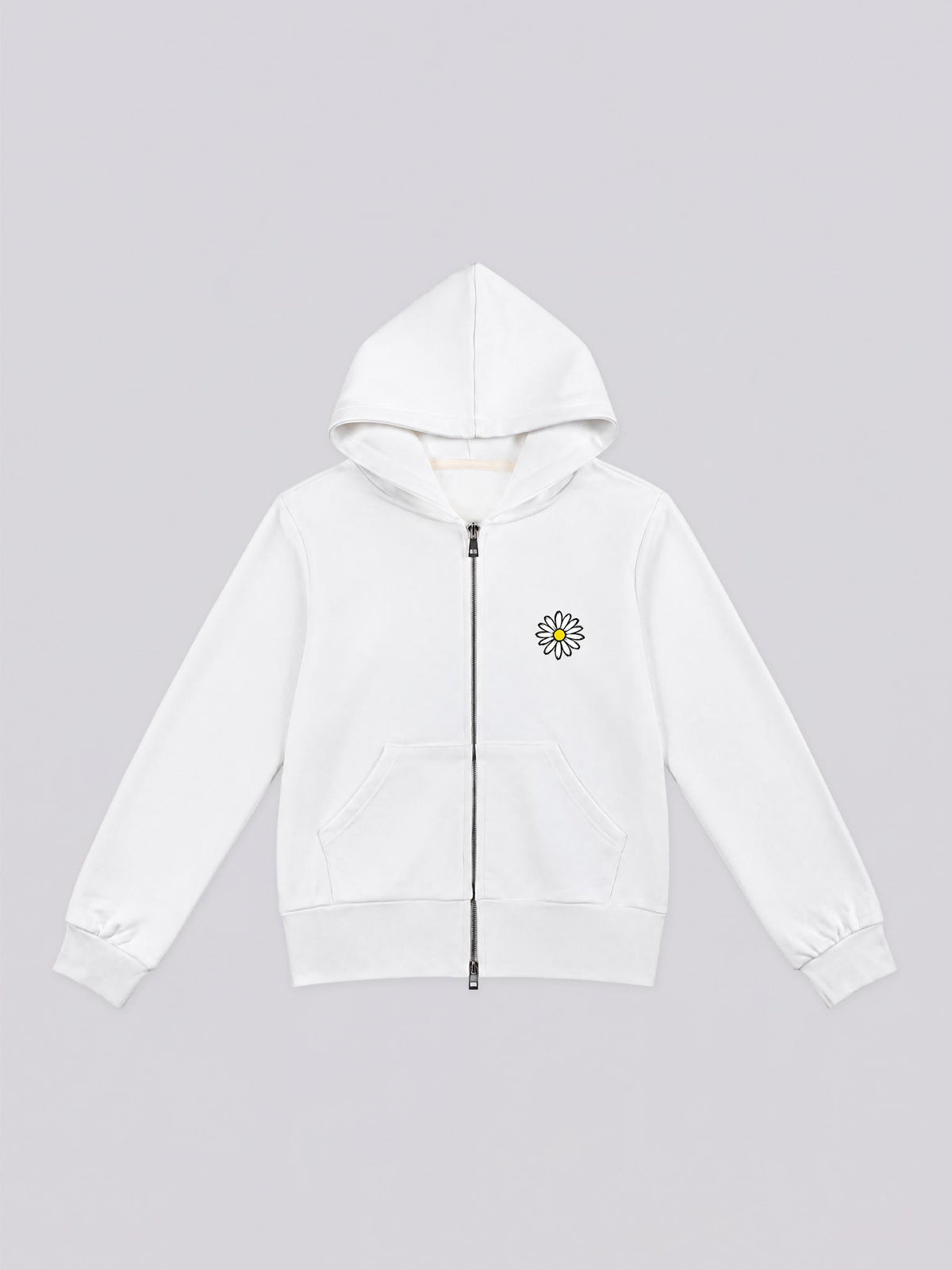 Women's Floral Daisy Full Zip Hoodie